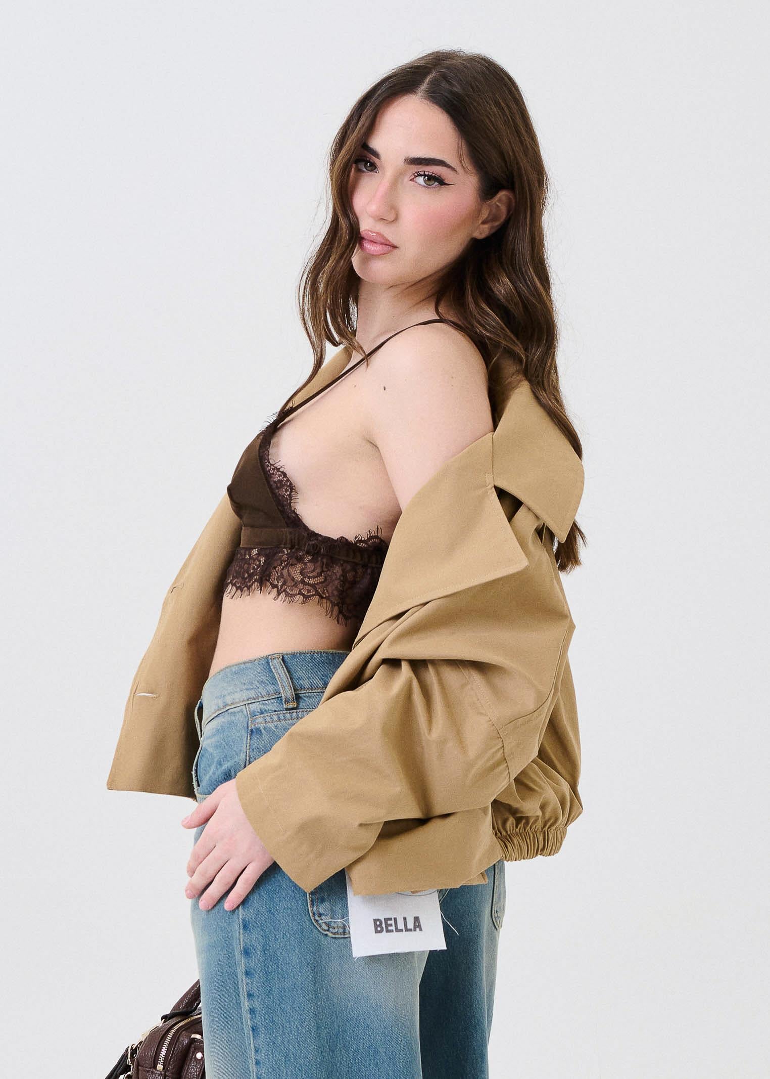 Giubbino trench corto Haveone beige - Image 4
