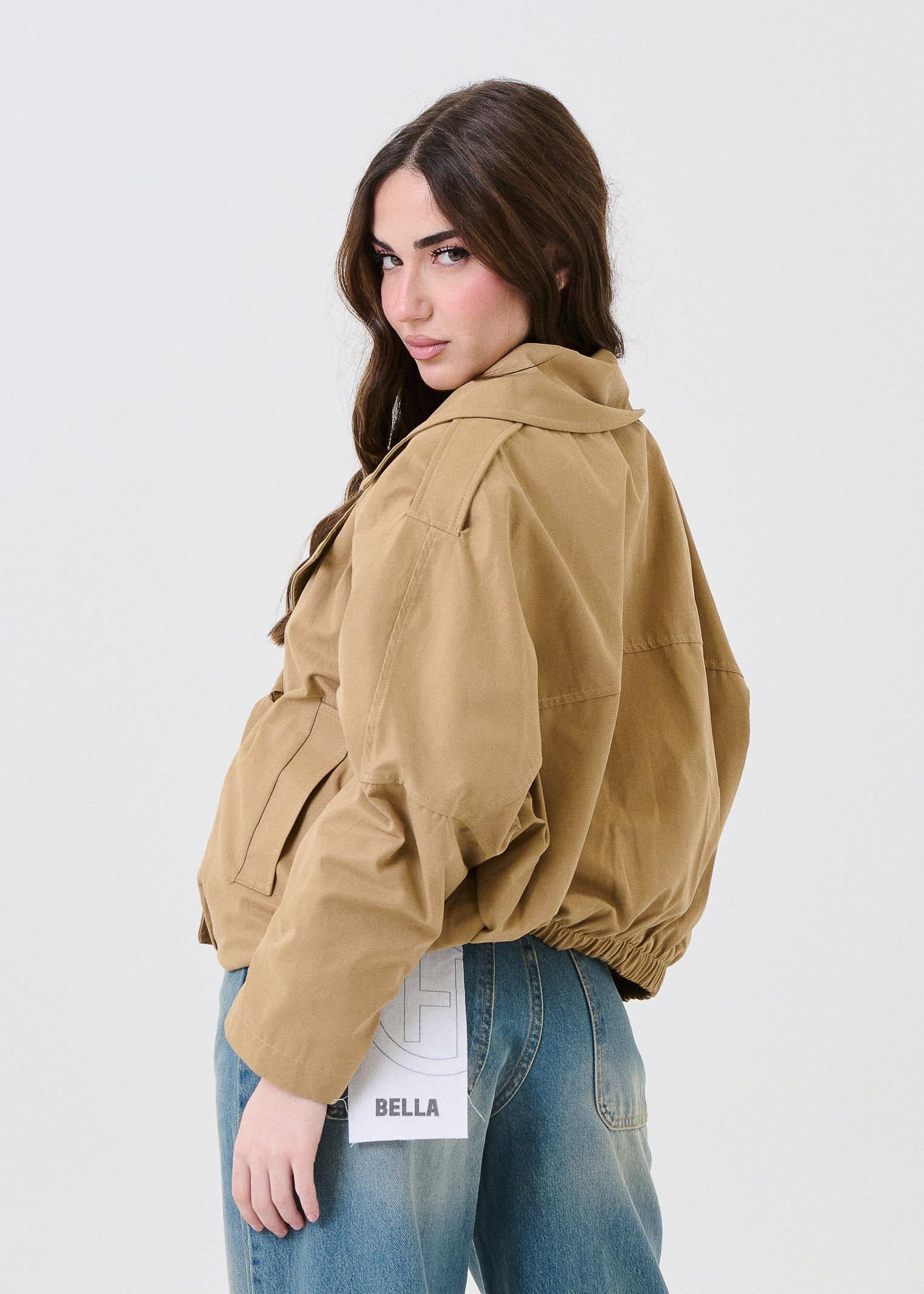 Giubbino trench corto Haveone beige - Image 5