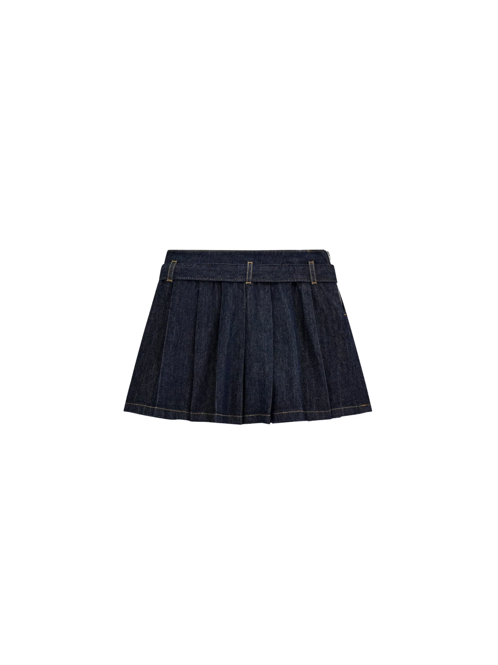 Gonna a pieghe Guess blu scuro con cintura - Image 2