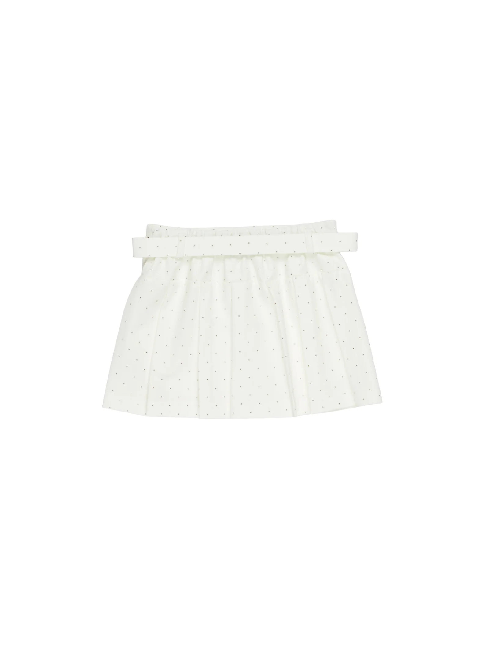 Gonna a pieghe Lulù by Miss Grant bianco latte con strass - Image 2