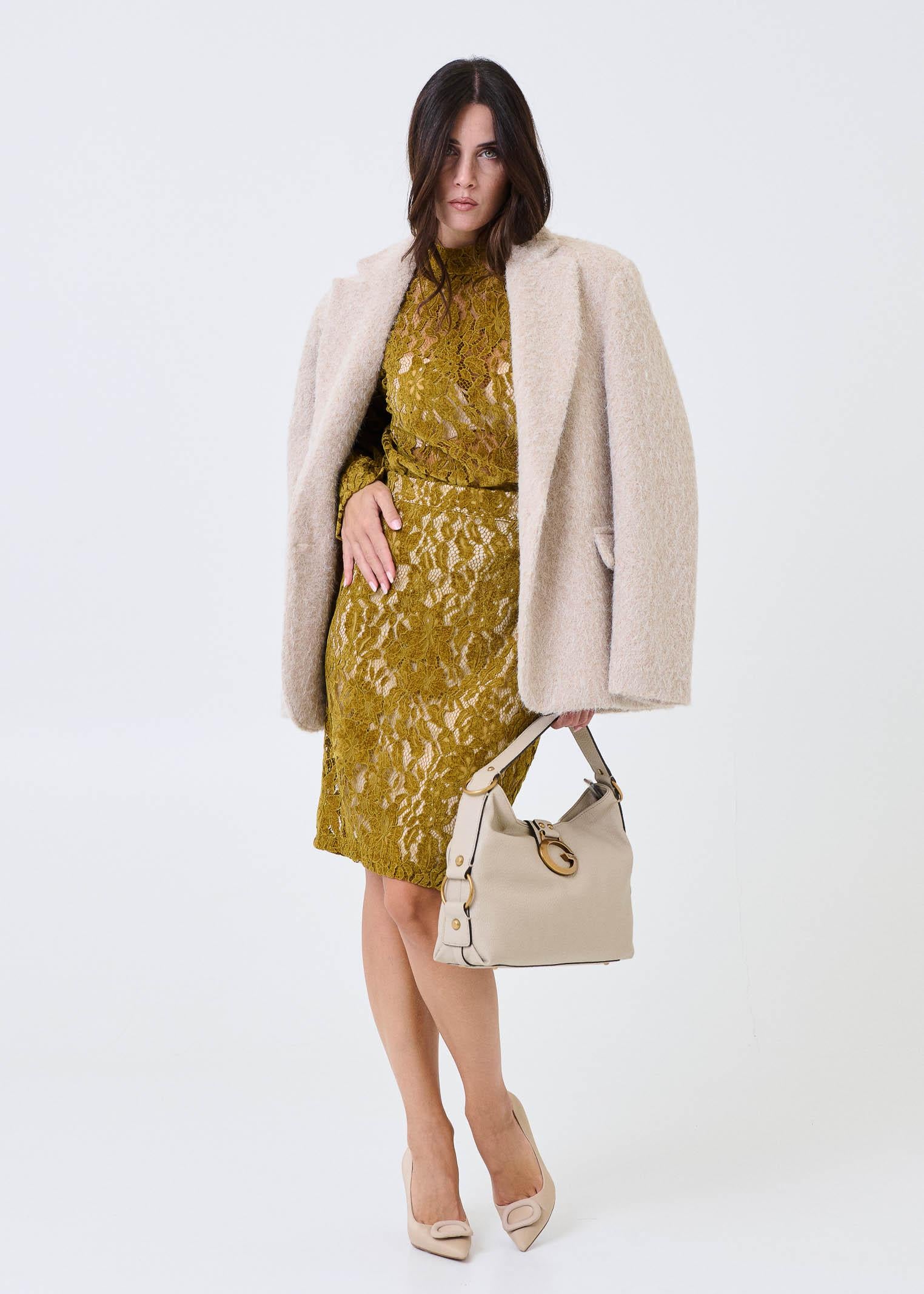 Gonna in pizzo Haveone verde oliva - Image 4