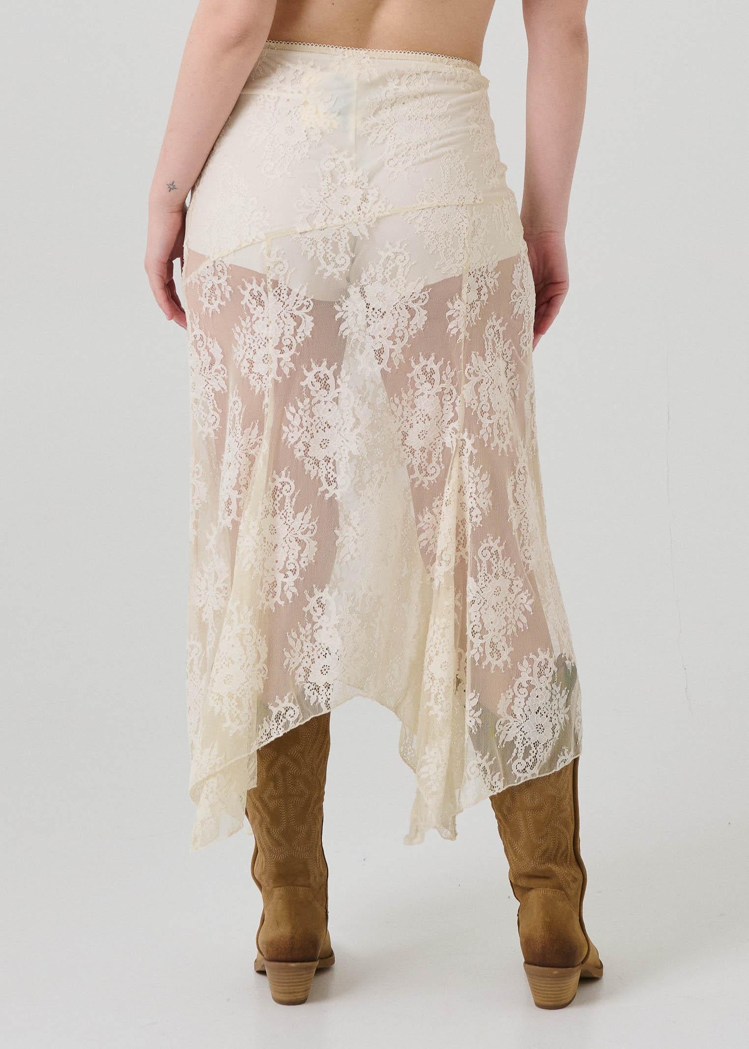 Gonna in pizzo Vicolo bianco - Image 3