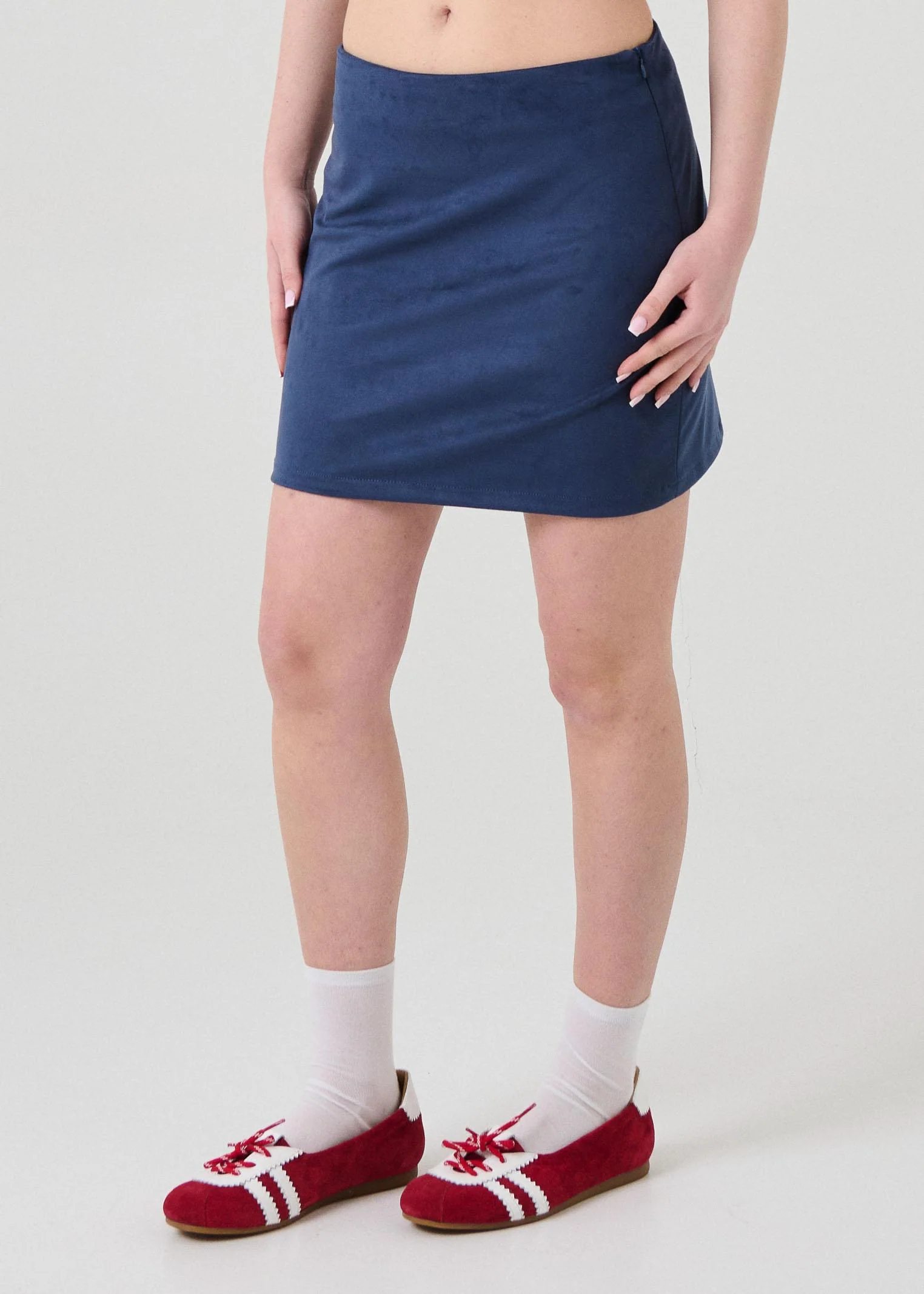 Gonna in suede Haveone blu - Image 2