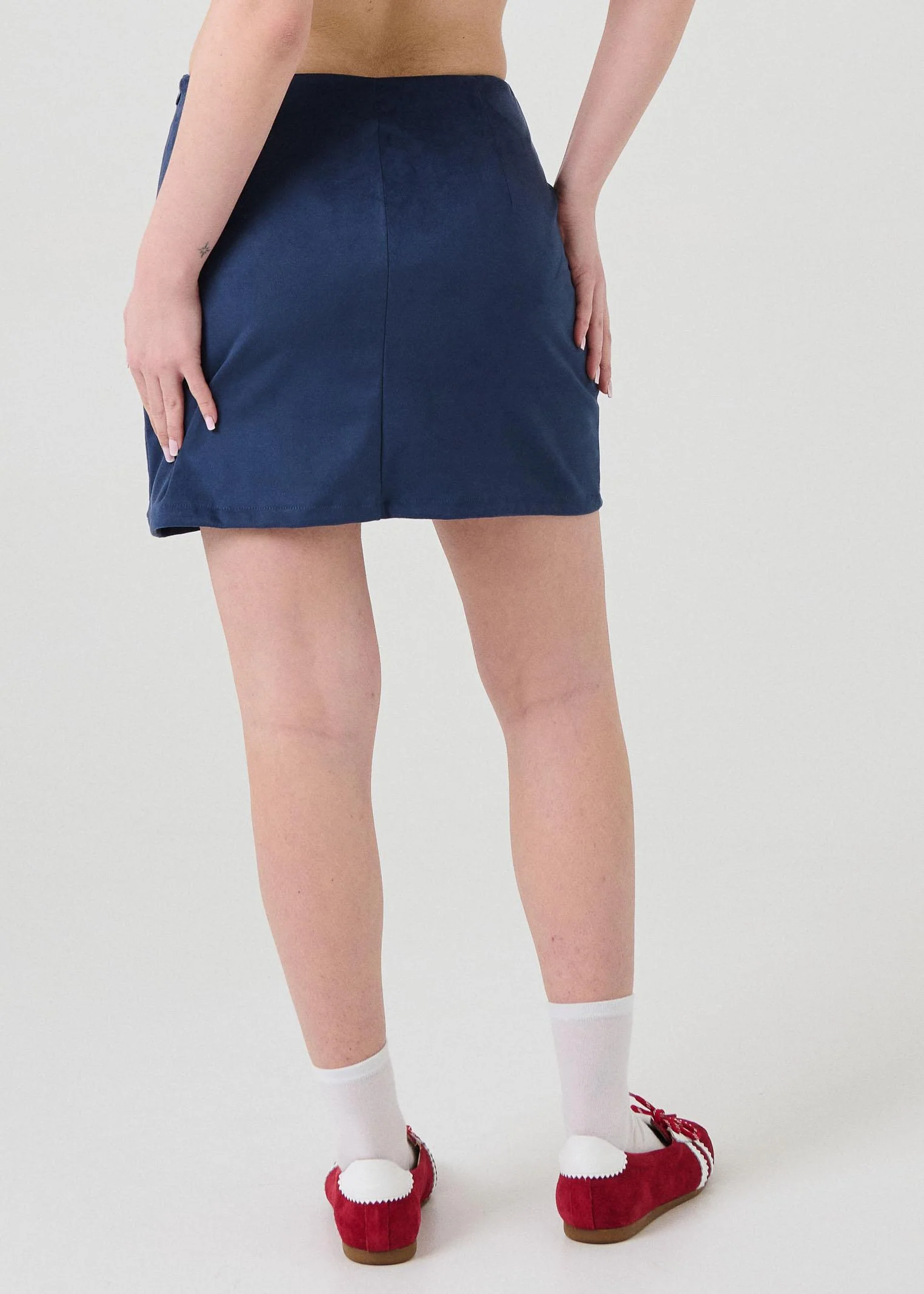 Gonna in suede Haveone blu - Image 3