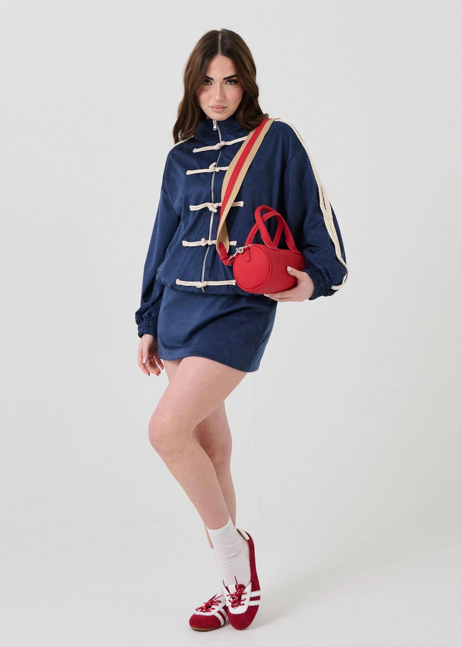 Gonna in suede Haveone blu - Image 4