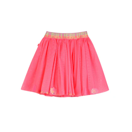 Gonna in tulle Billie Blush fucsia con conchiglie - Image 2