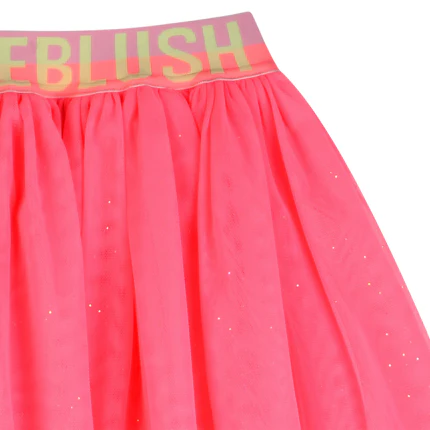 Gonna in tulle Billie Blush fucsia con conchiglie - Image 3