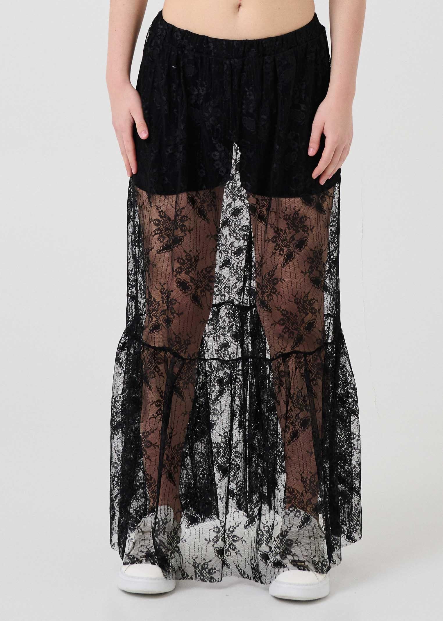 Gonna lunga in pizzo Armoire nera