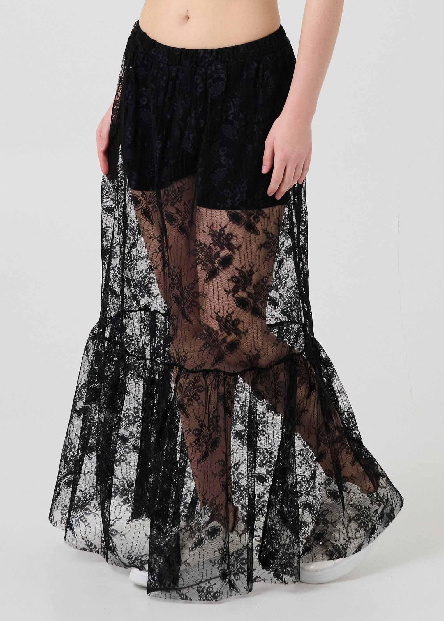Gonna lunga in pizzo Armoire nera - Image 2