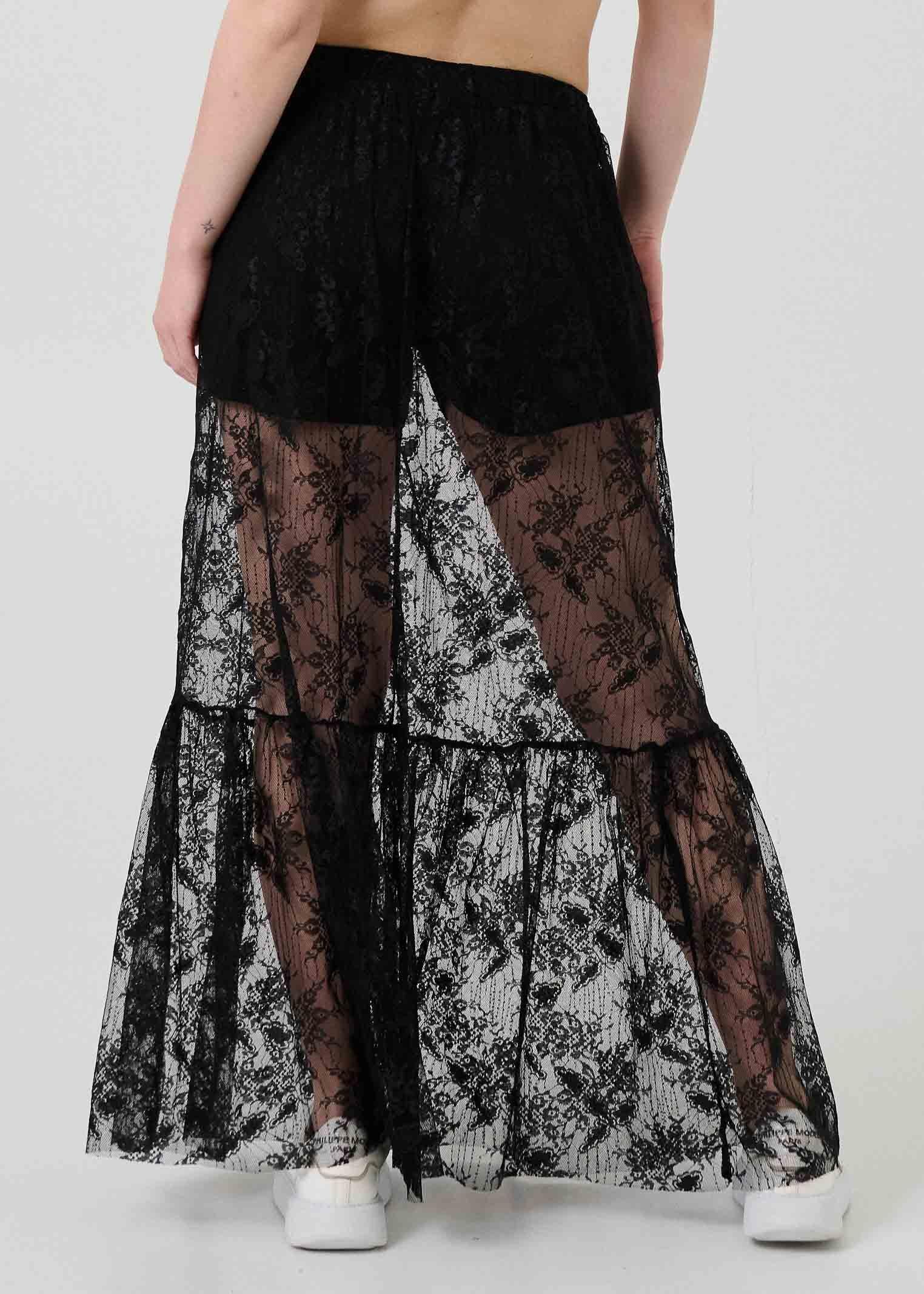 Gonna lunga in pizzo Armoire nera - Image 3