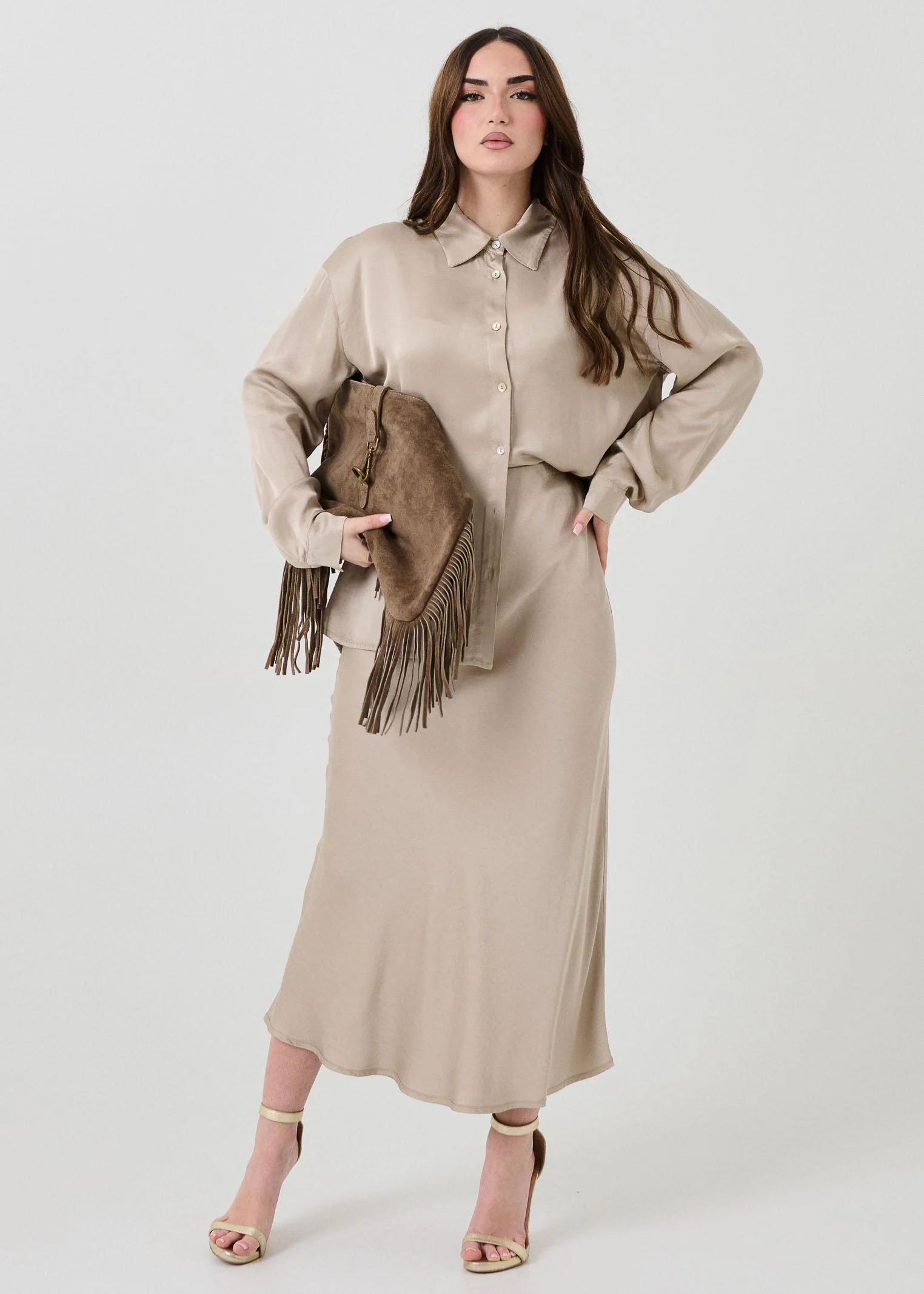 Gonna midi Armoire beige - Image 4