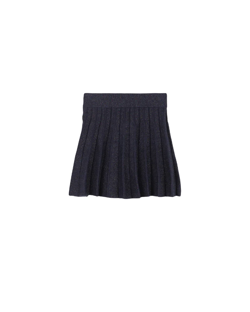Gonna plissettata Billie Blush nera con lurex glitterato - Image 2