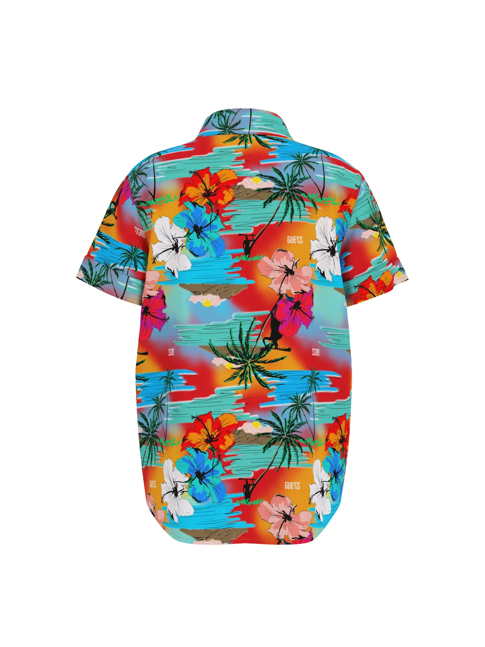 Camicia Guess multicolore con stampa palme - Image 2