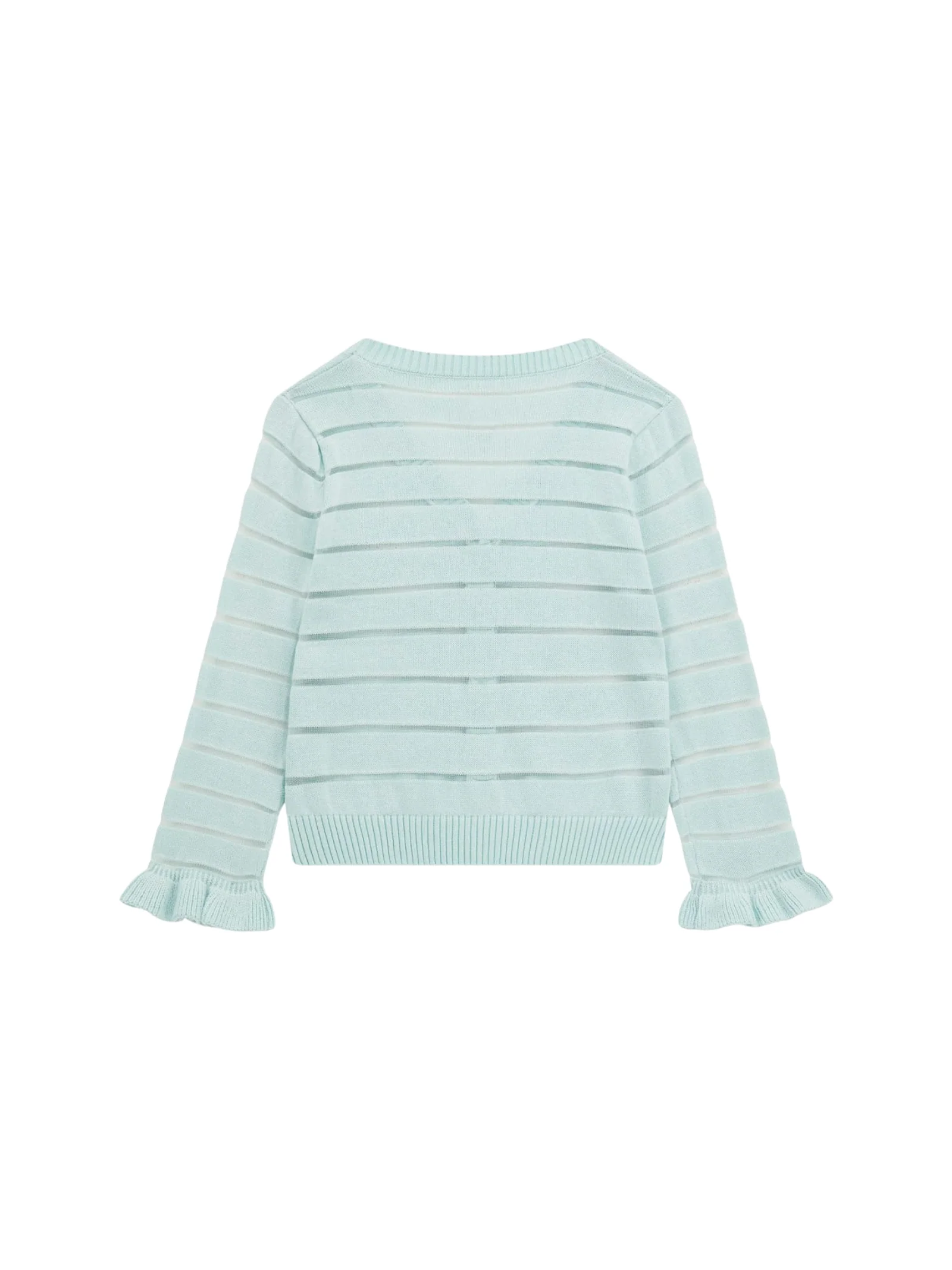 Cardigan Guess azzurro con motivo a righe in rilievo - Image 2