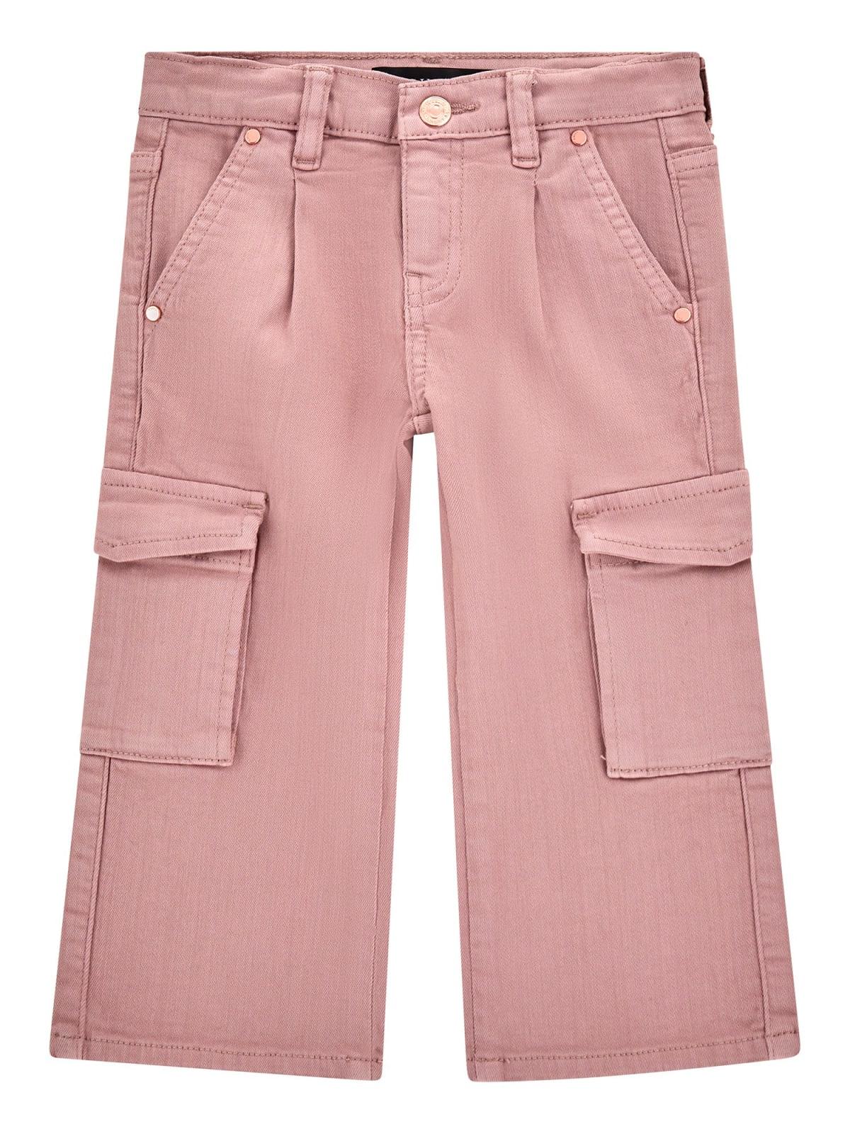 Jeans Guess cargo rosa con logo sul retro