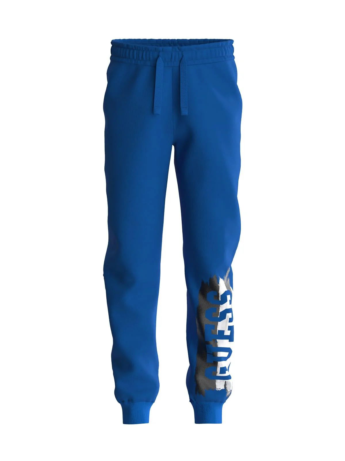 Joggers Guess blu royal con logo sulla gamba