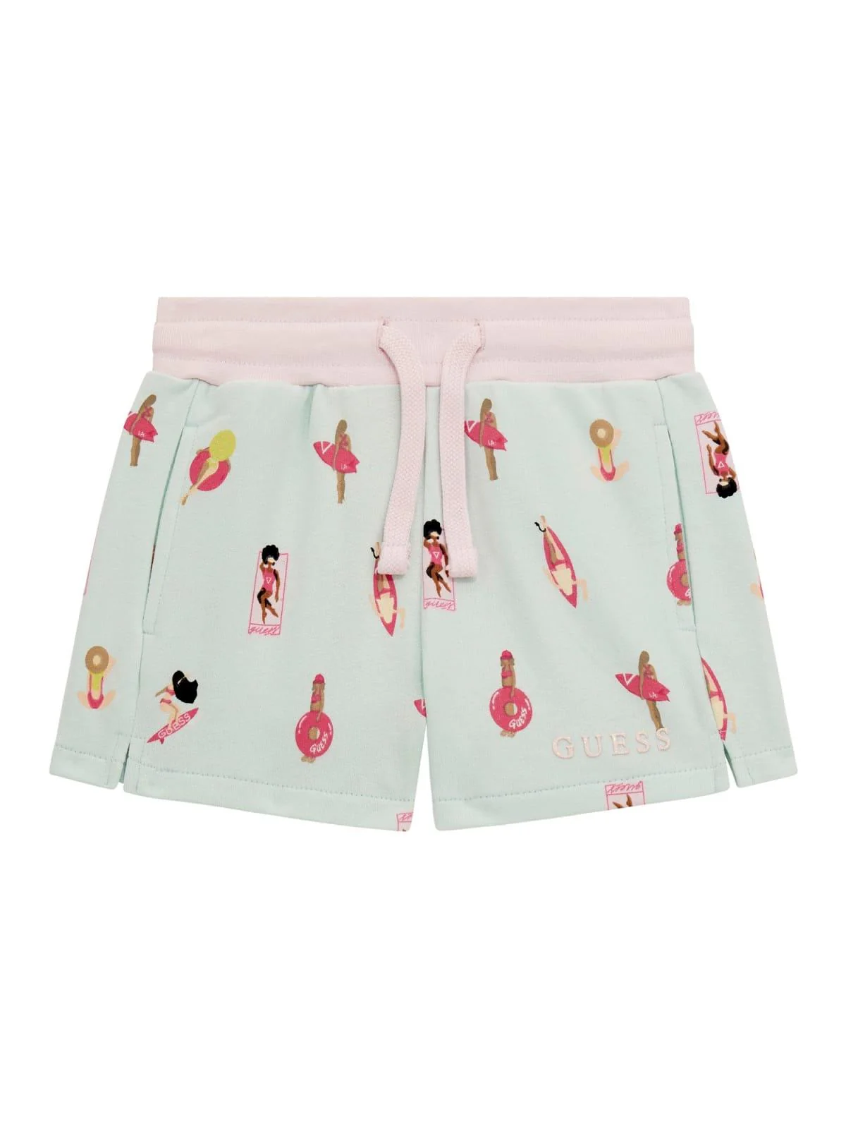 Shorts bianco fantasia balneare