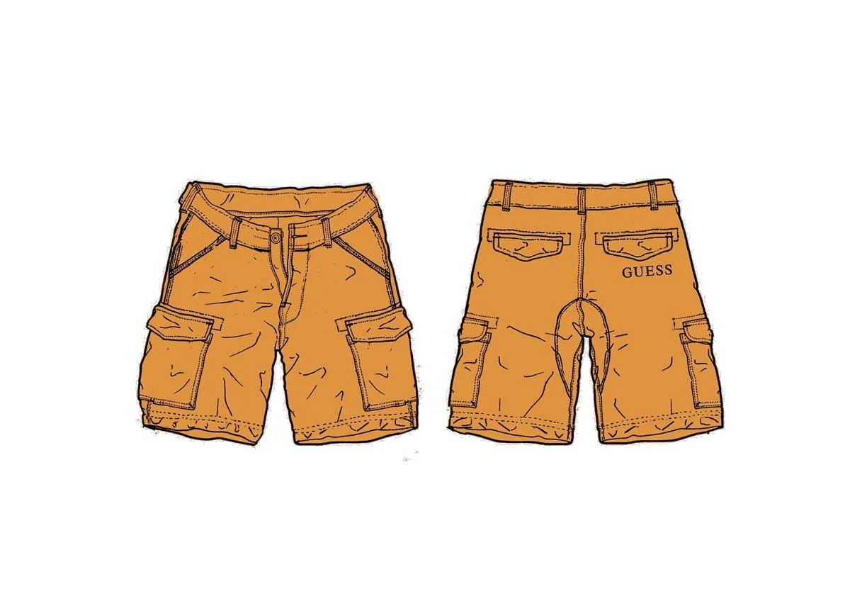 Shorts cargo giallo senape - Image 2
