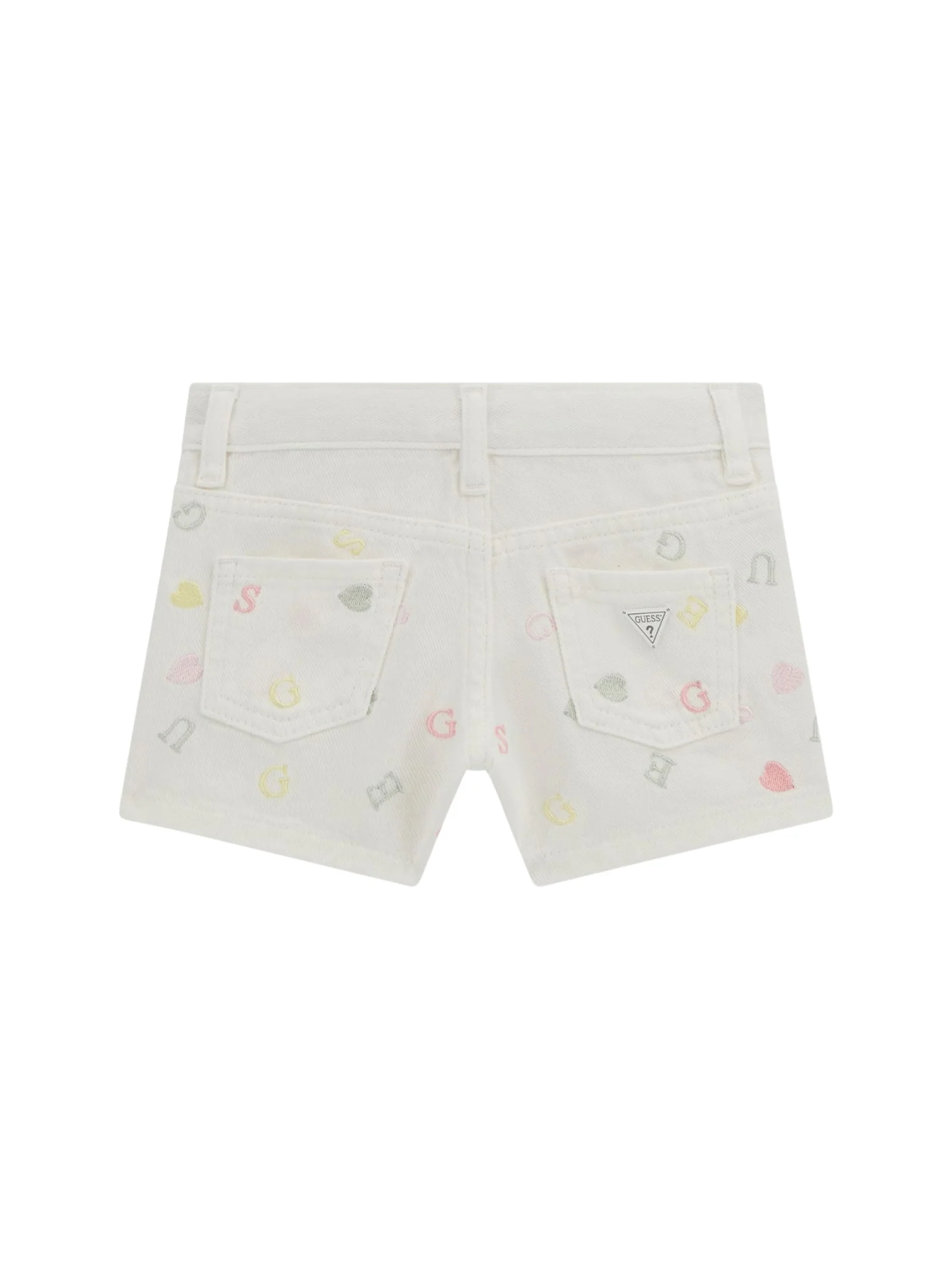 Shorts Guess bianchi con cuori e lettere multicolor - Image 2