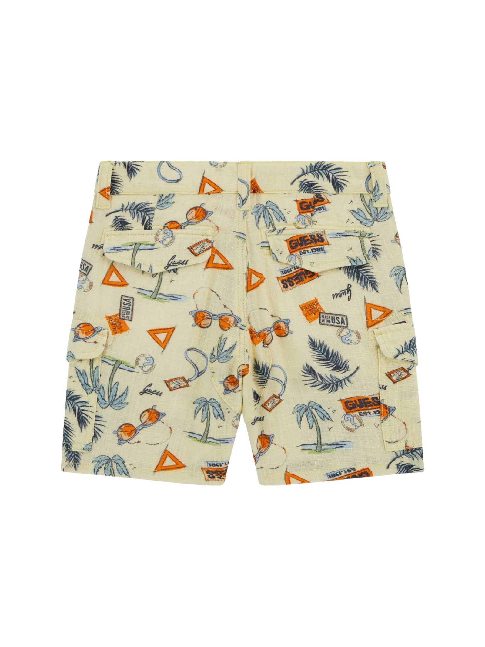 Shorts Guess giallo con stampa tropicale - Image 2