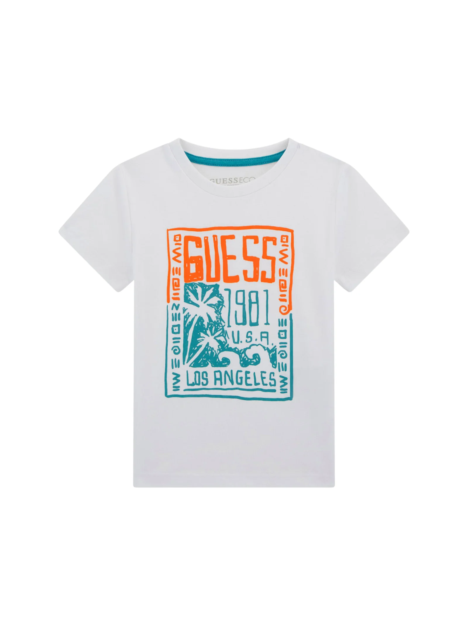T-Shirt Guess bianca con grafica "Guess 1981 Los Angeles"