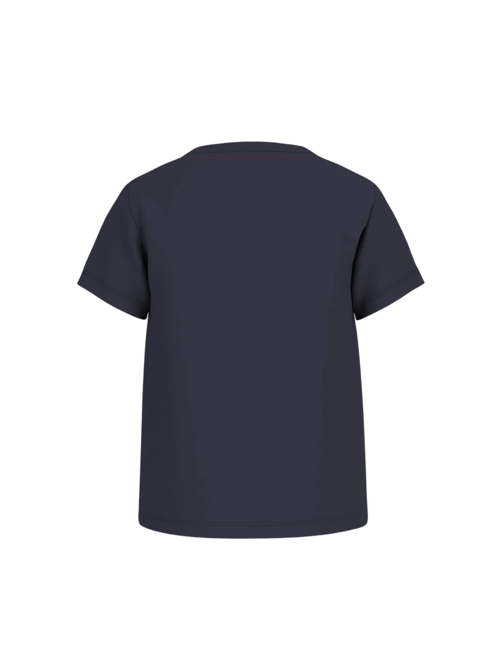 T-Shirt Guess blu con logo iconico rosso centrale - Image 2