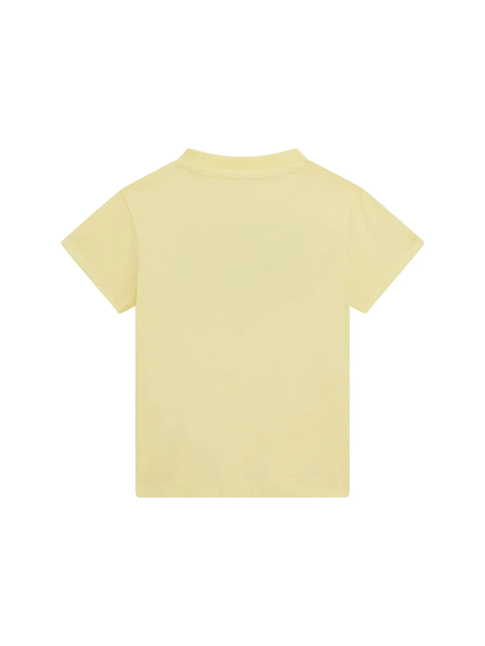 T-Shirt Guess gialla pastello con logo in stile vintage - Image 2