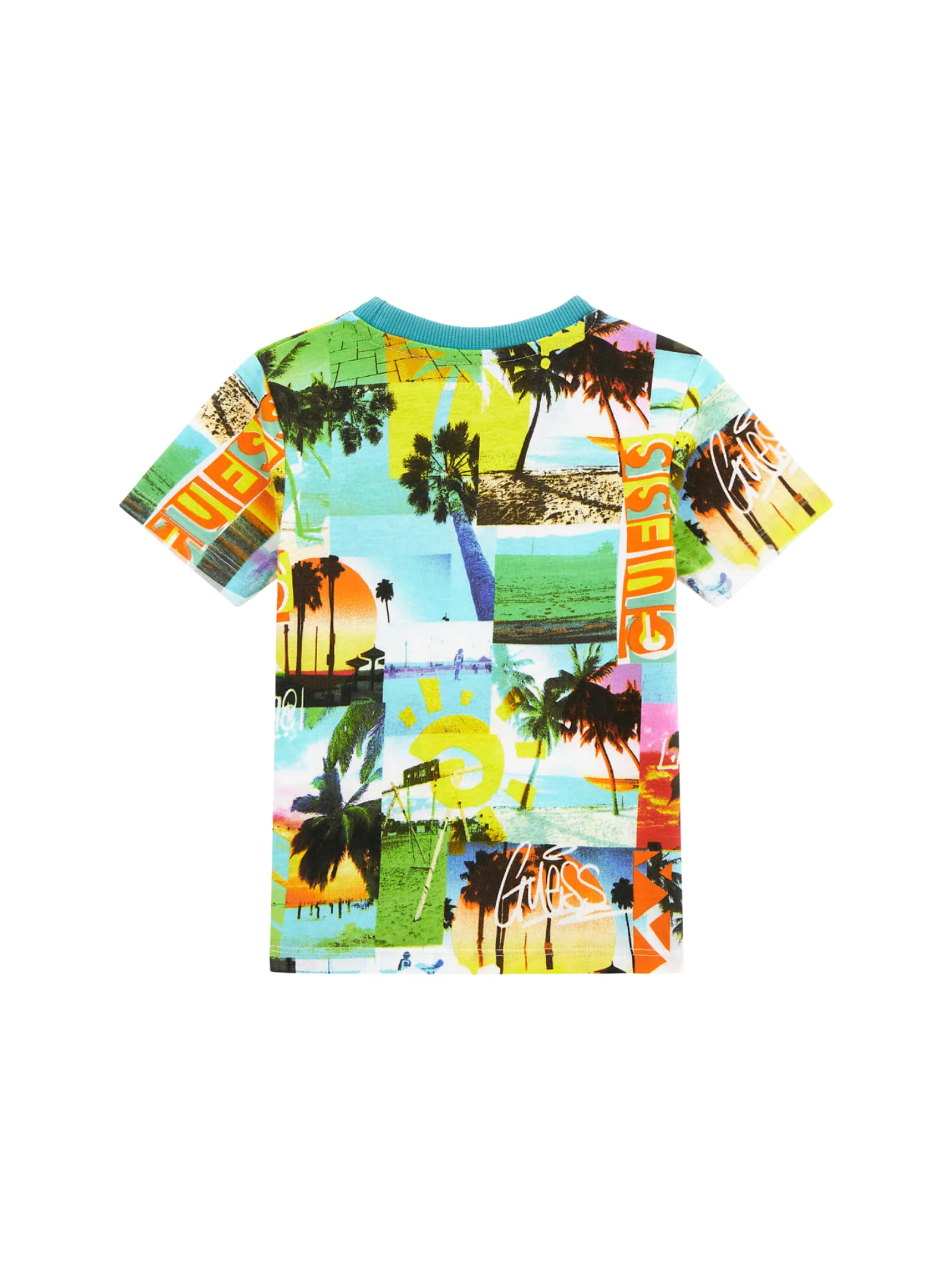 T-Shirt Guess multicolore con stampa tropicale all over - Image 2