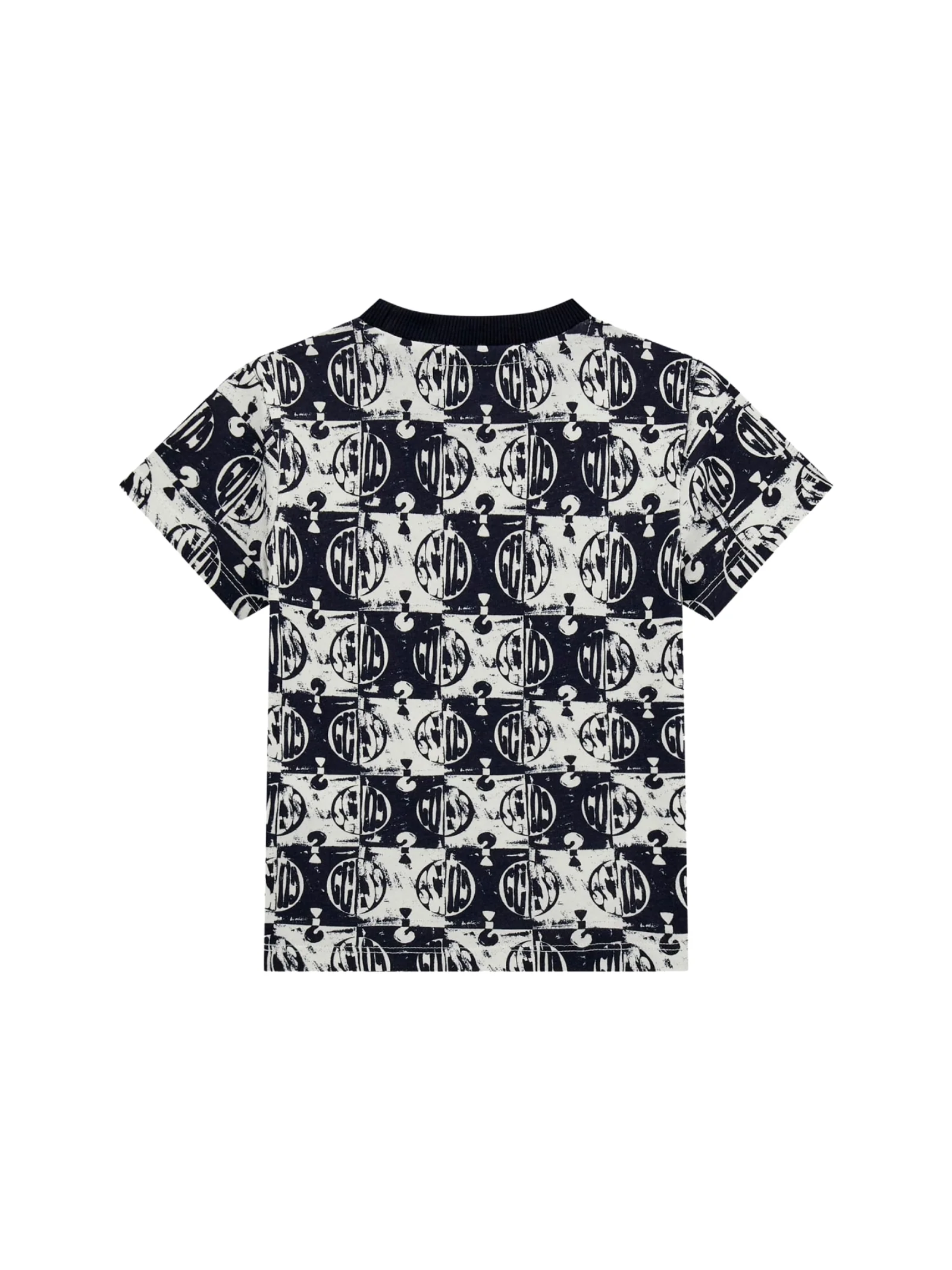 T-Shirt Guess nera stampa all over logo - Image 2