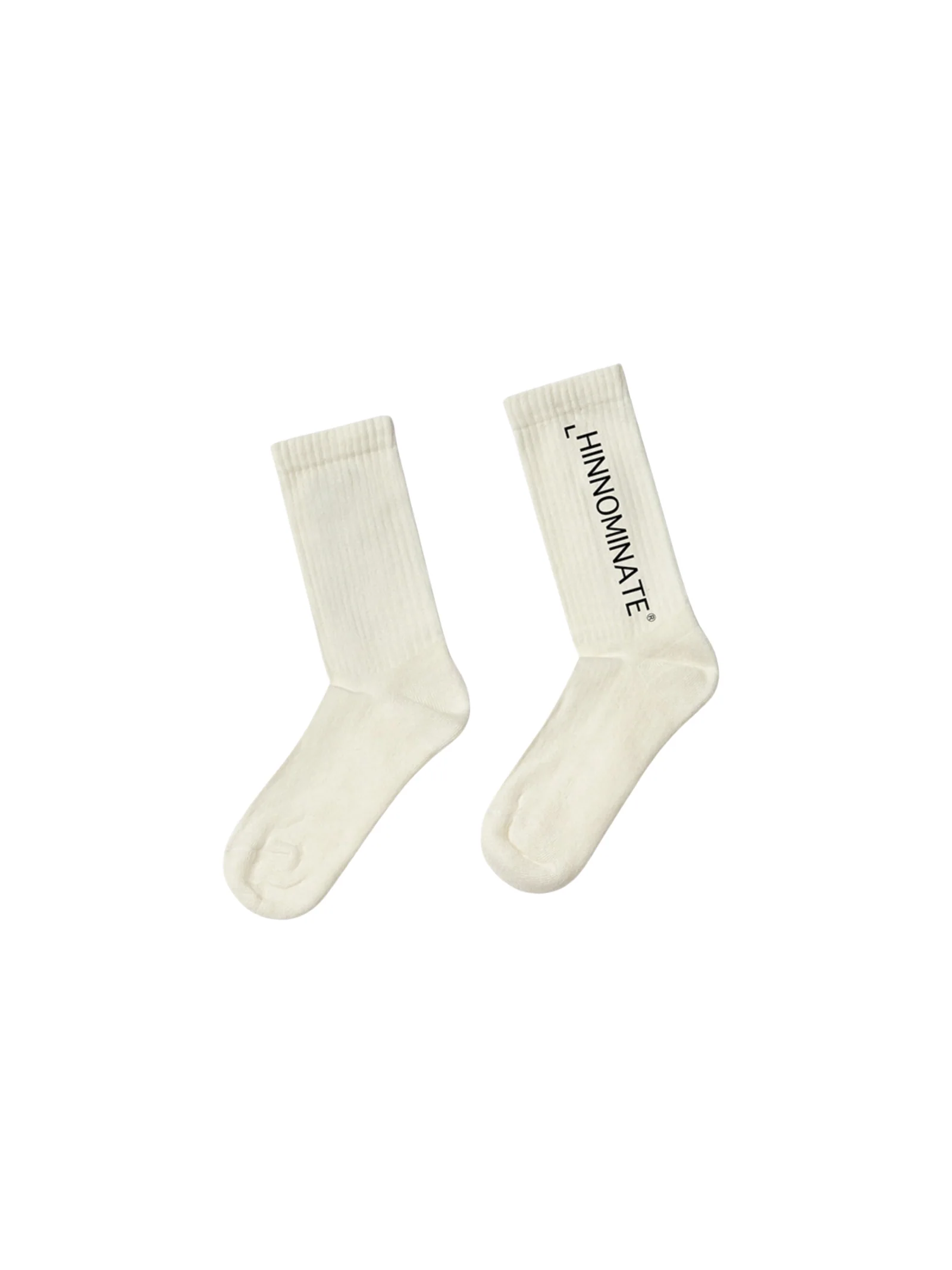 Calzini Hinnominate bianchi con logo nero verticale