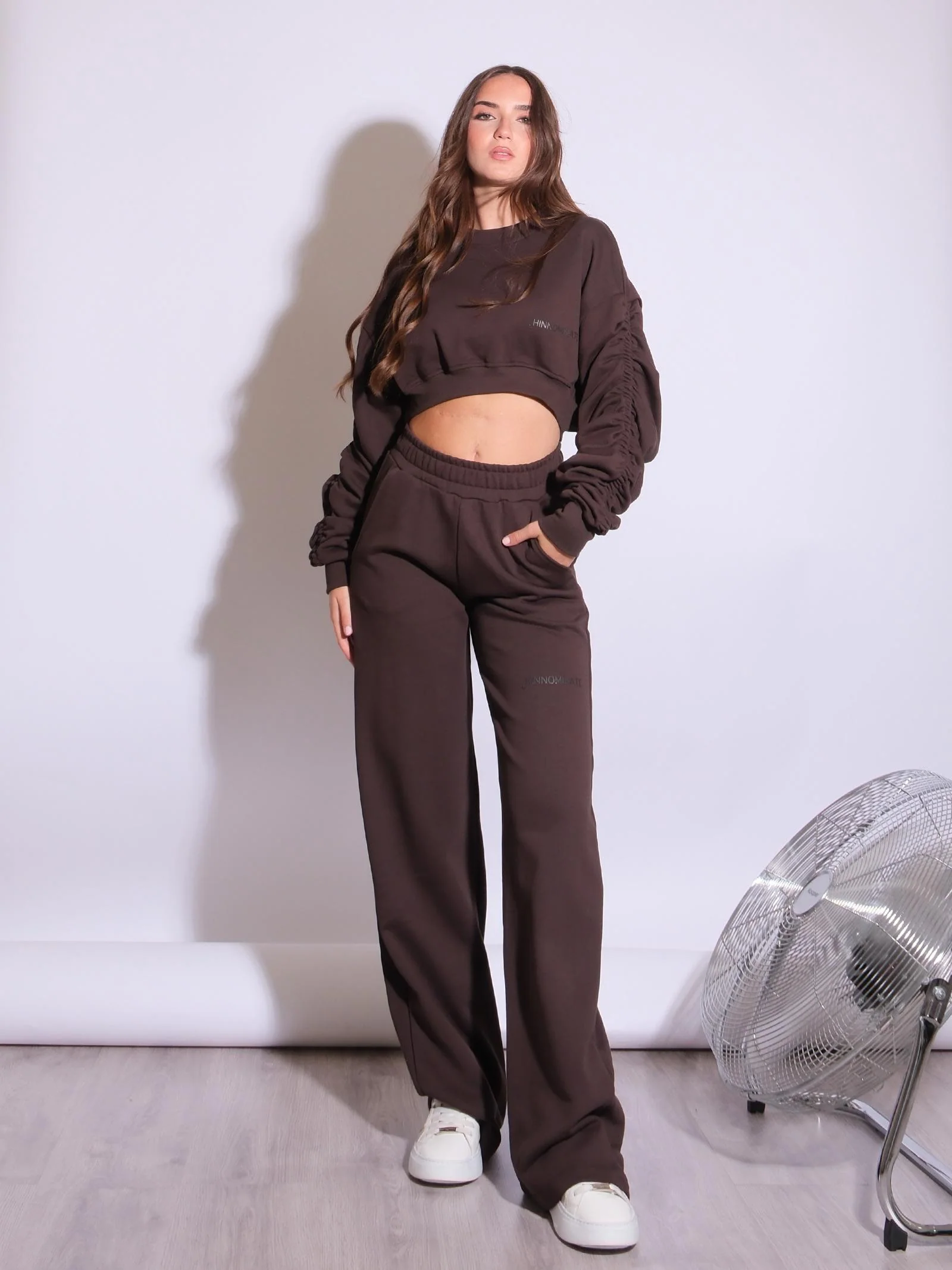Pantalone Hinnominate dritto in felpa moro - Image 4