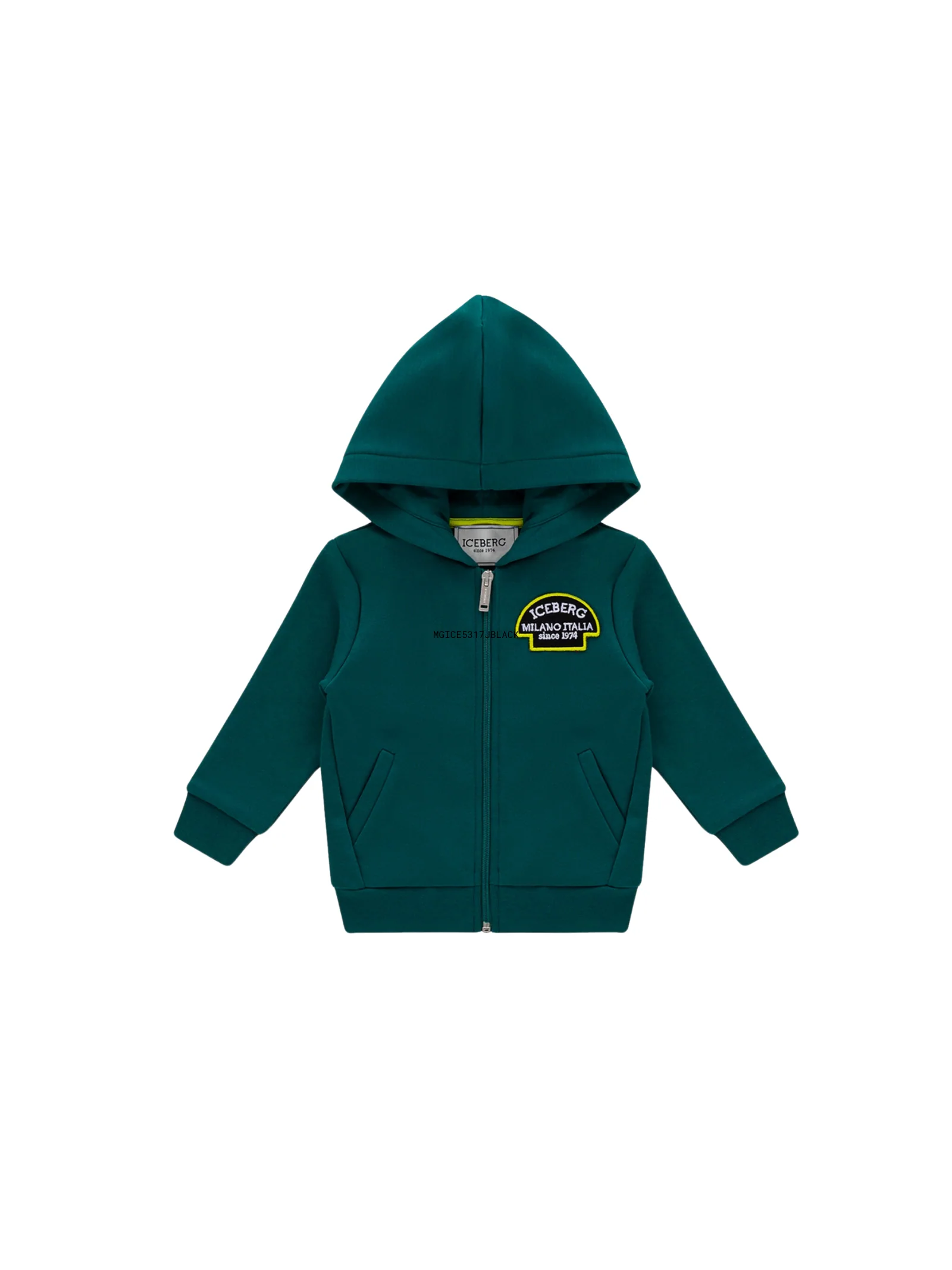 Felpa Iceberg verde petrolio stampa Tom&Jerry posteriore