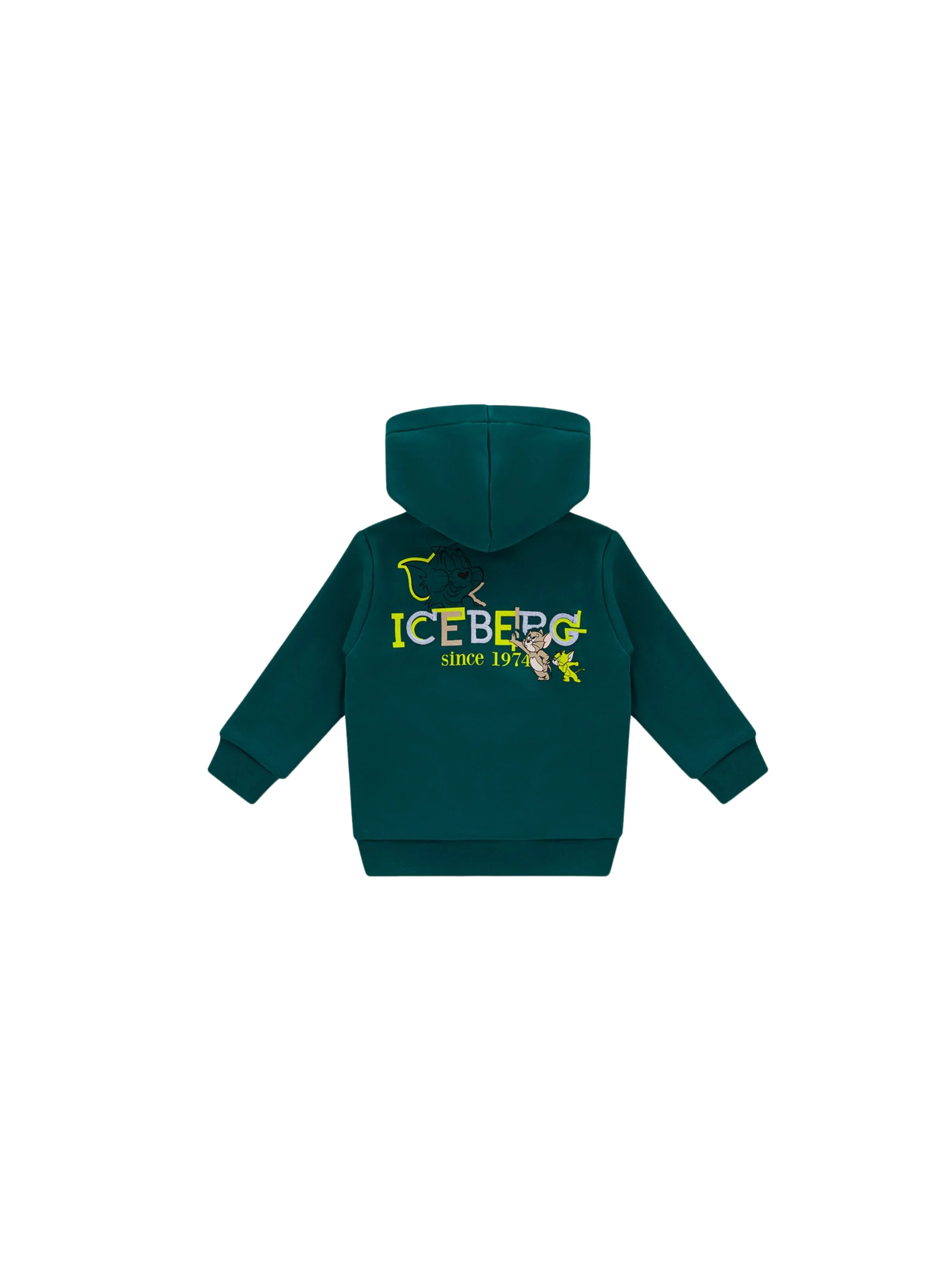 Felpa Iceberg verde petrolio stampa Tom&Jerry posteriore - Image 2
