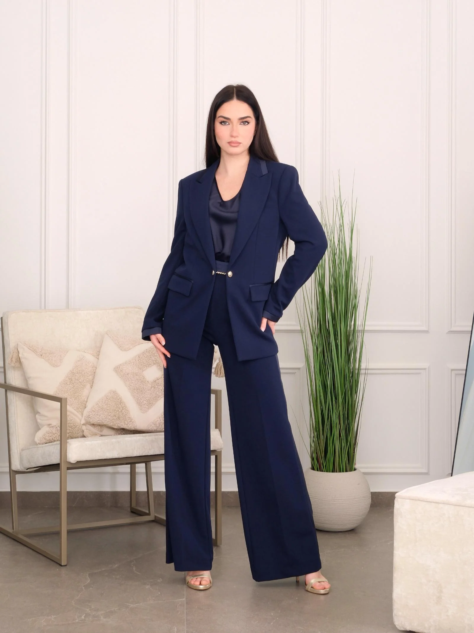 Blazer Imperial blu con chiusura catena in metallo - Image 4