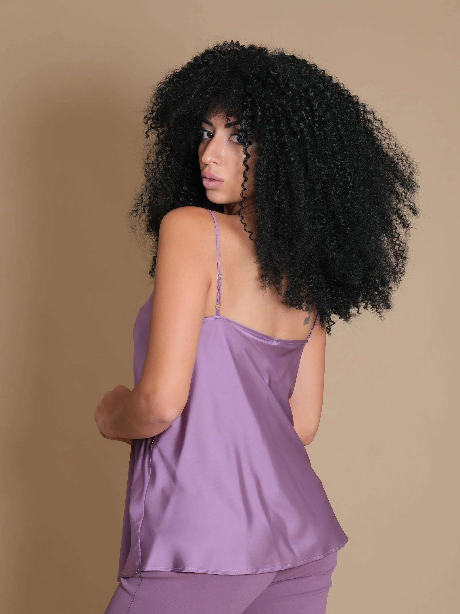Bluse Imperial malva scollo rotondo - Image 3