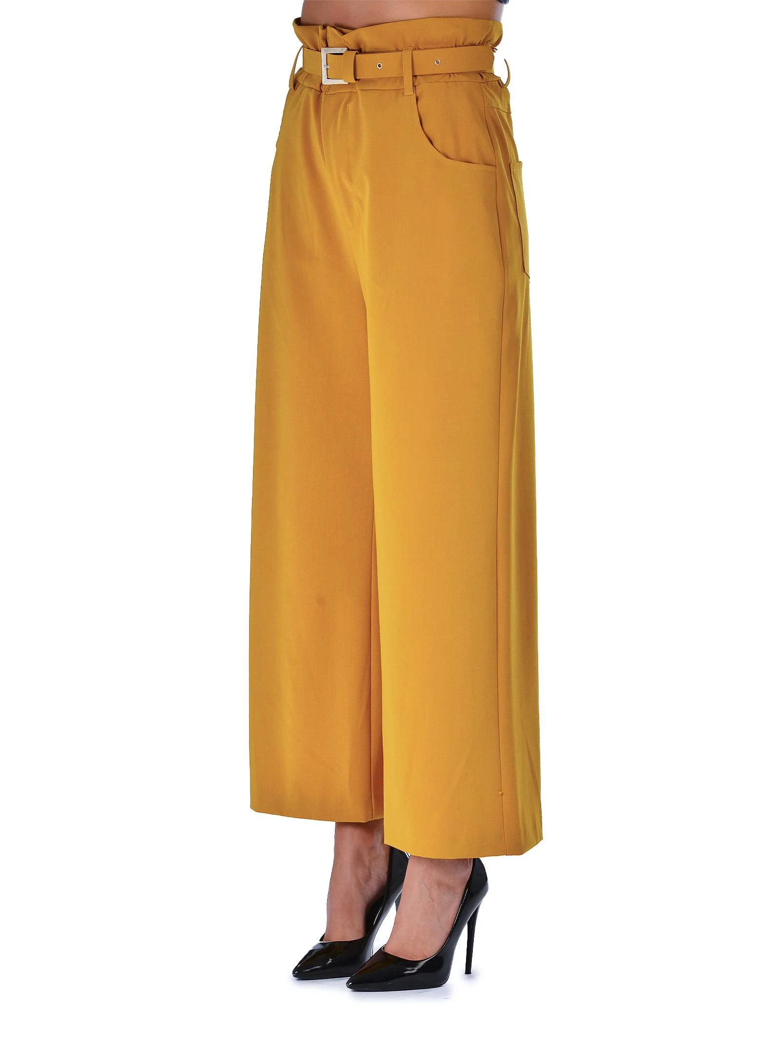 Pantalone paperbag senape - Image 2