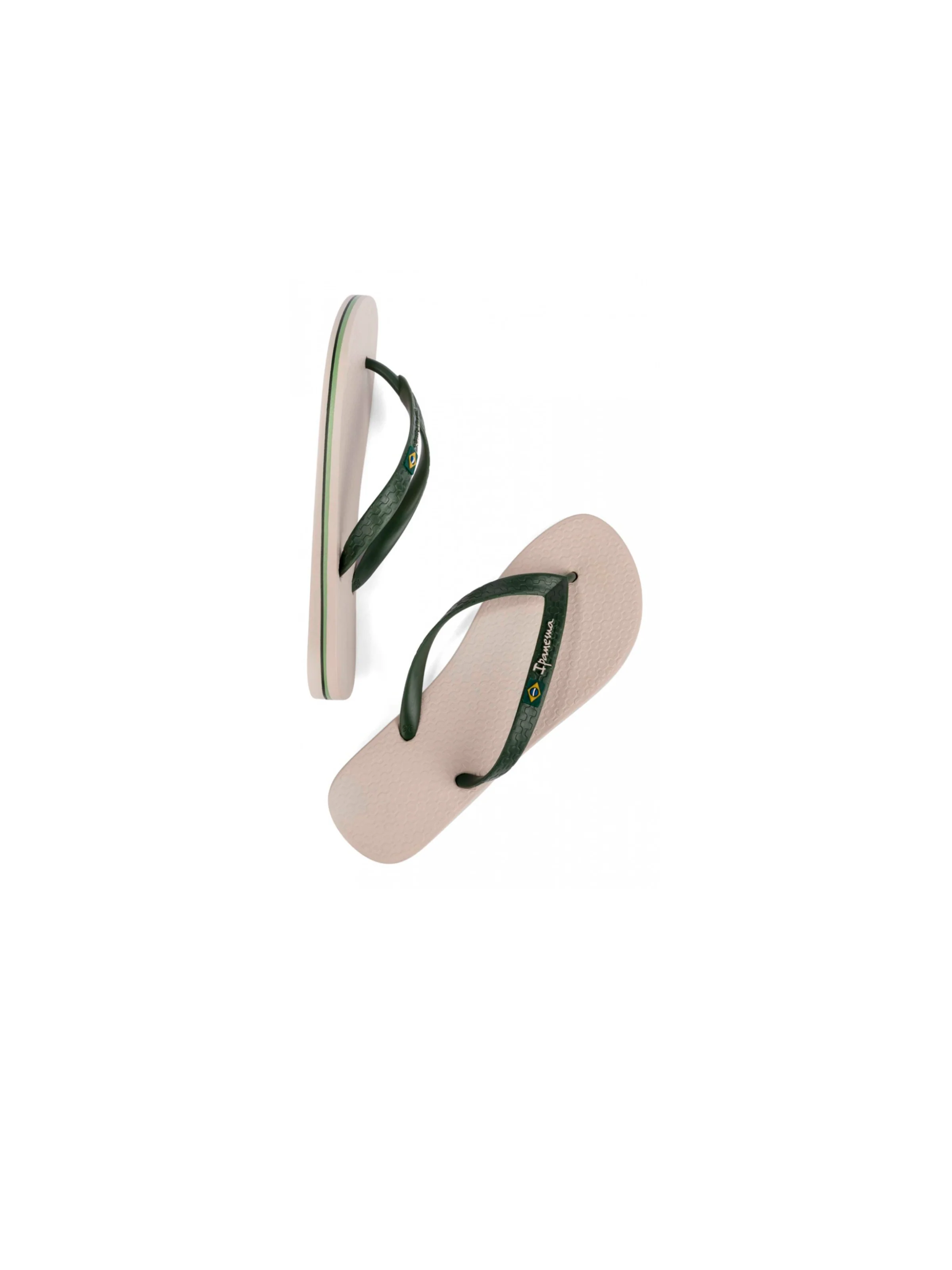 Infradito "Clas Brasil II" Ipanema grigio con inserti verde - Image 2