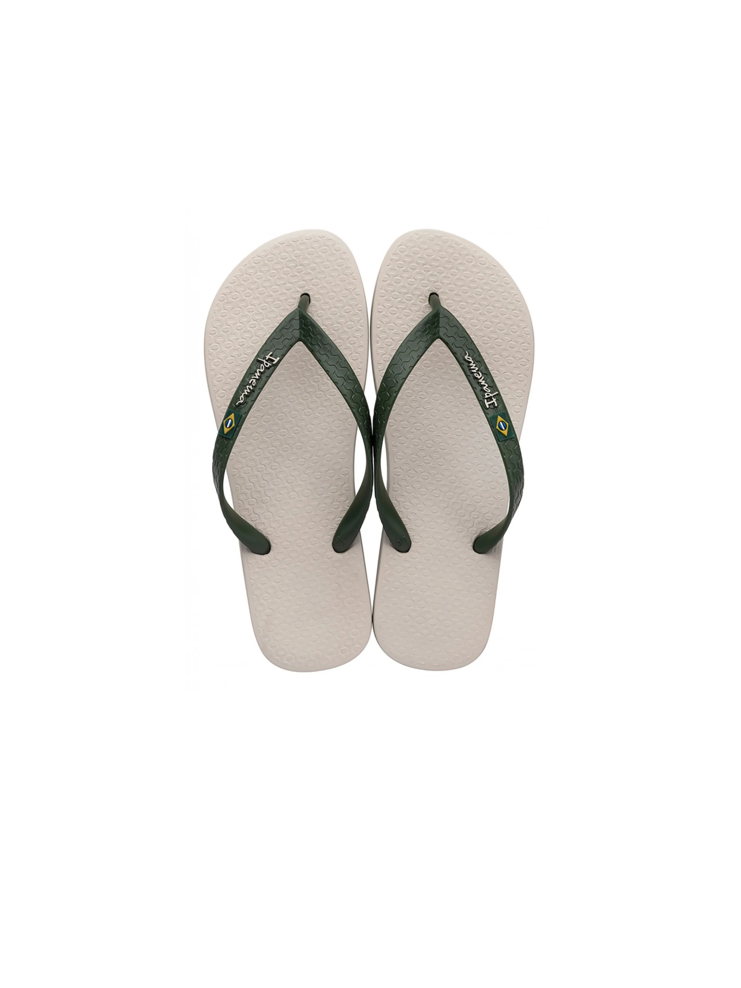Infradito "Clas Brasil II" Ipanema grigio con inserti verde - Image 3