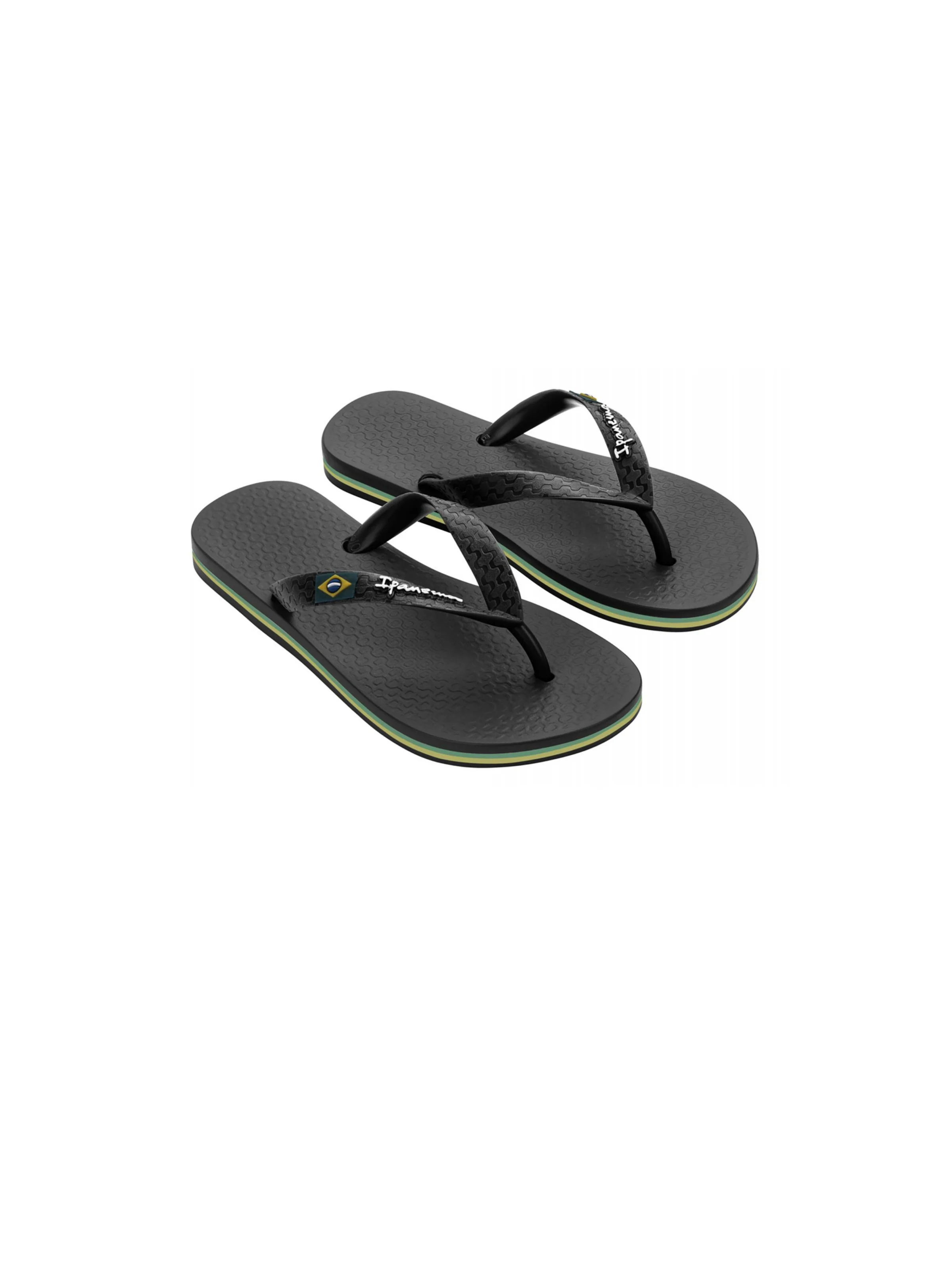Infradito "Clas Brasil II" Ipanema nero con inserti verde - Image 2