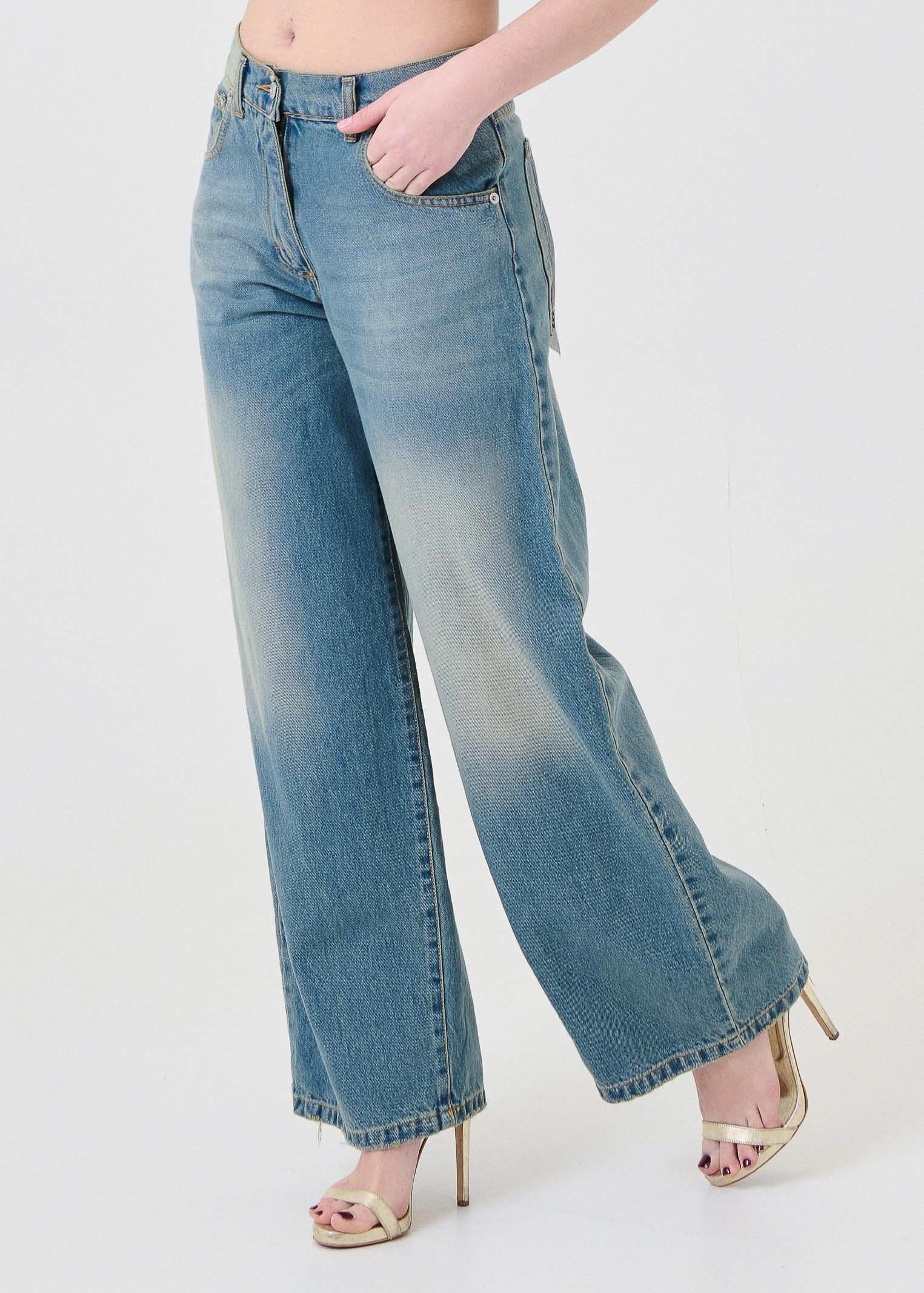 Jeans a gamba larga "bella" Haveone blu - Image 2