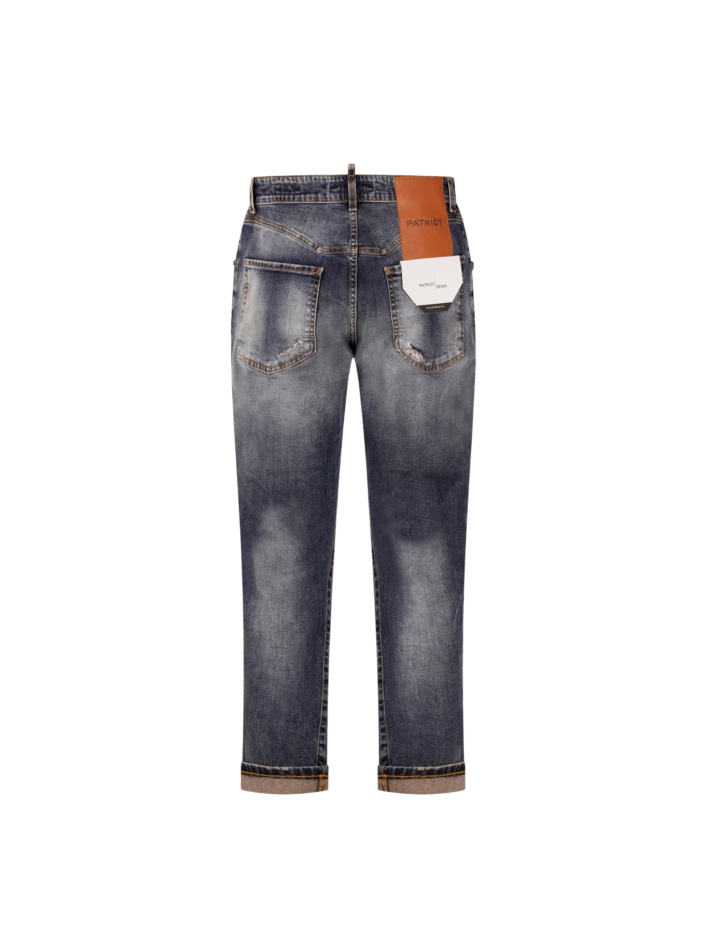 Jeans "Carrot" Patriot nero con aree slavate - Image 2