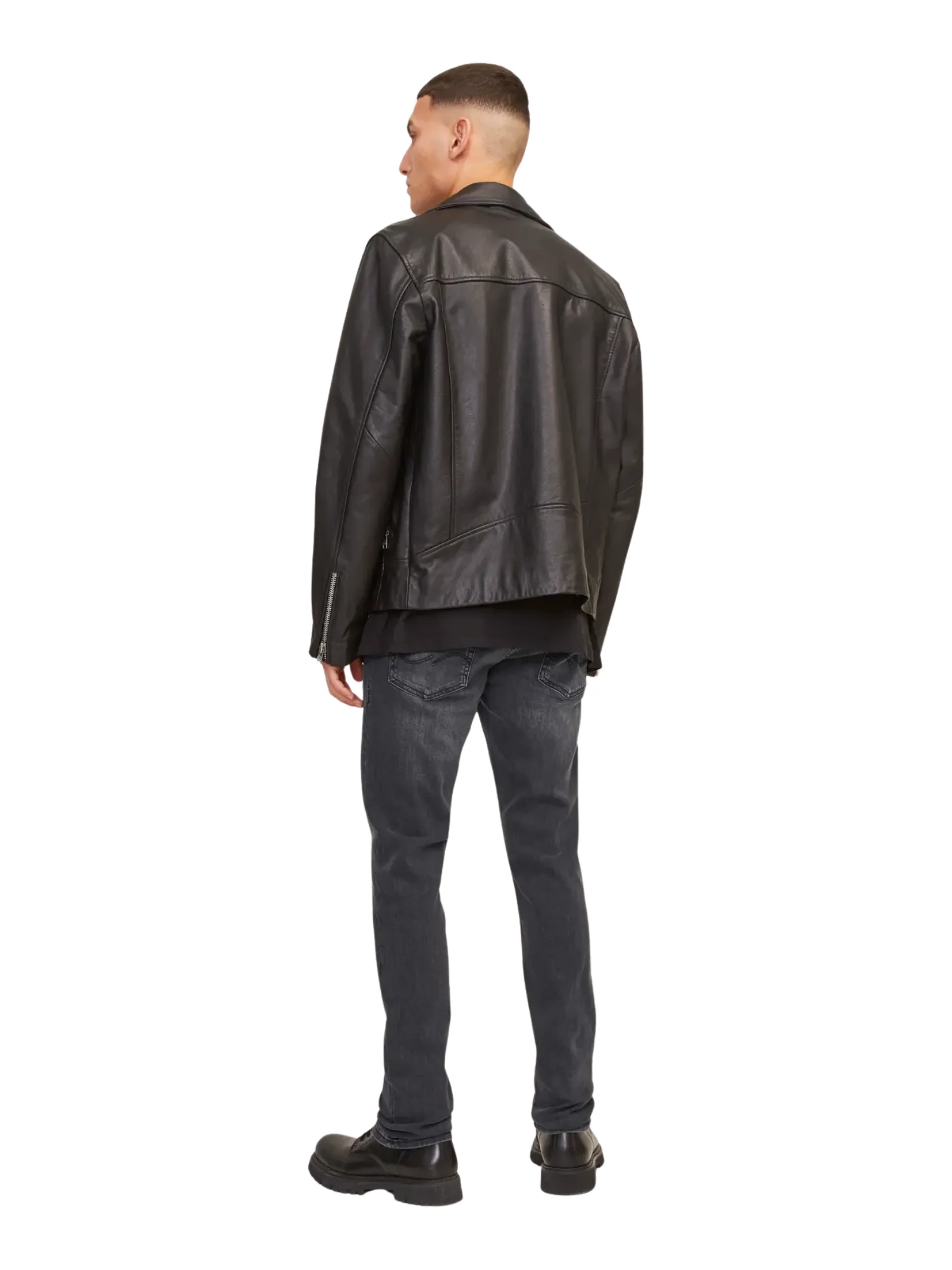 Jeans "CB 817" Jack & Jones nero con dettaglio slavato - Image 3