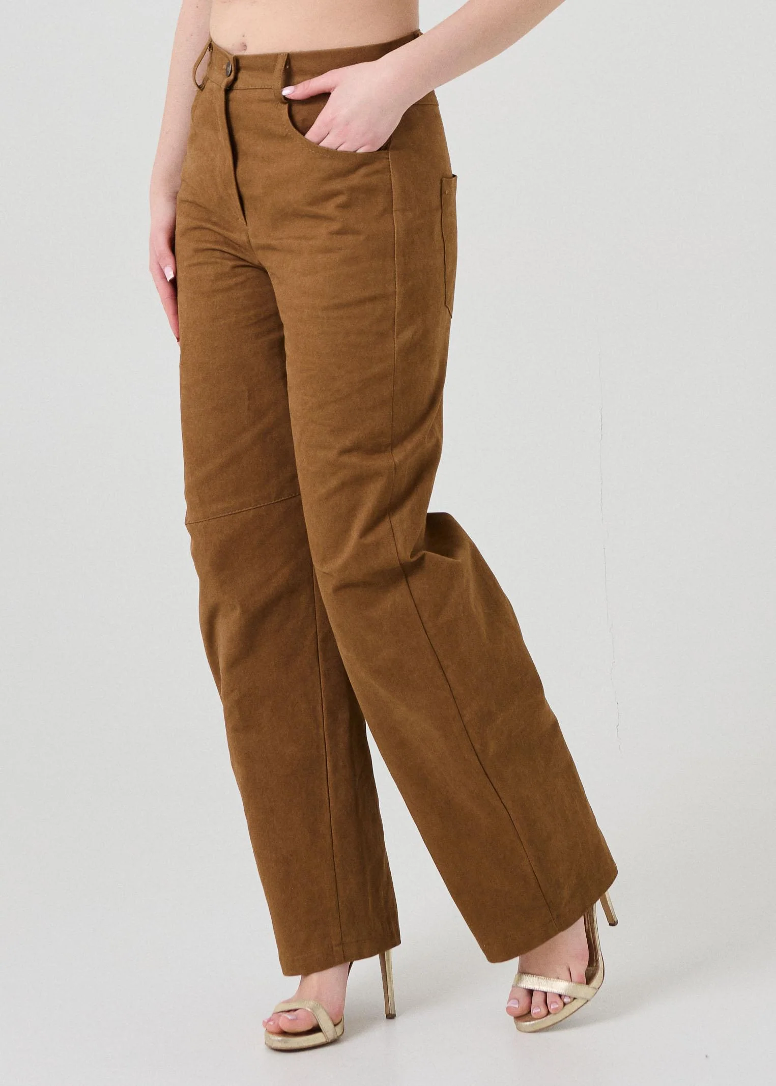 Jeans cinque tasche Armoire marrone - Image 2