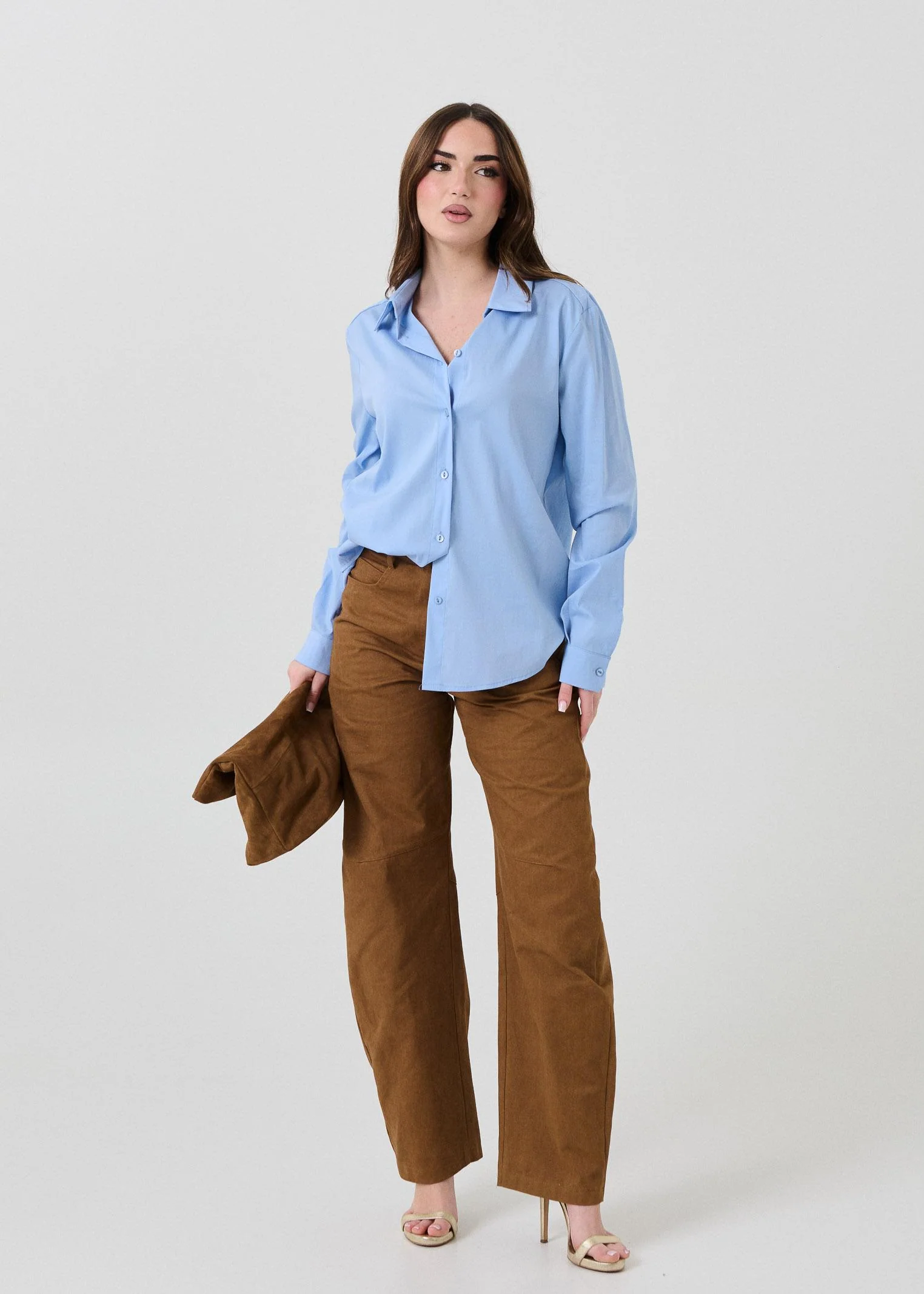 Jeans cinque tasche Armoire marrone - Image 4