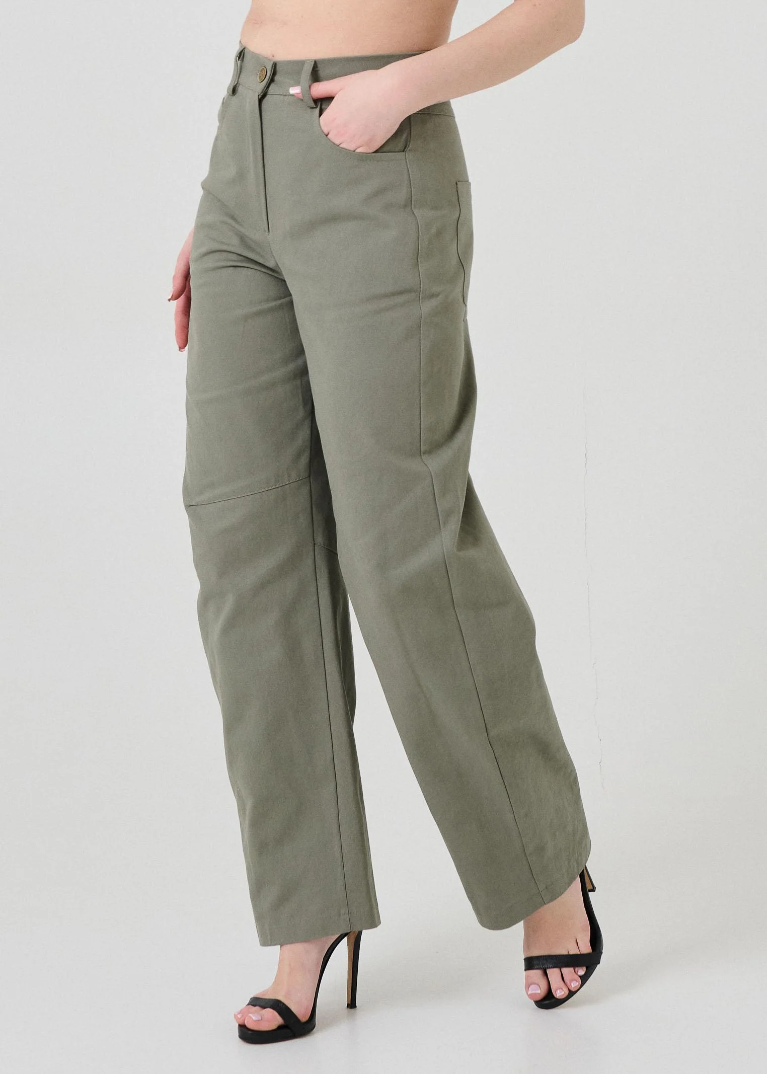Jeans cinque tasche Armoire verde militare - Image 3