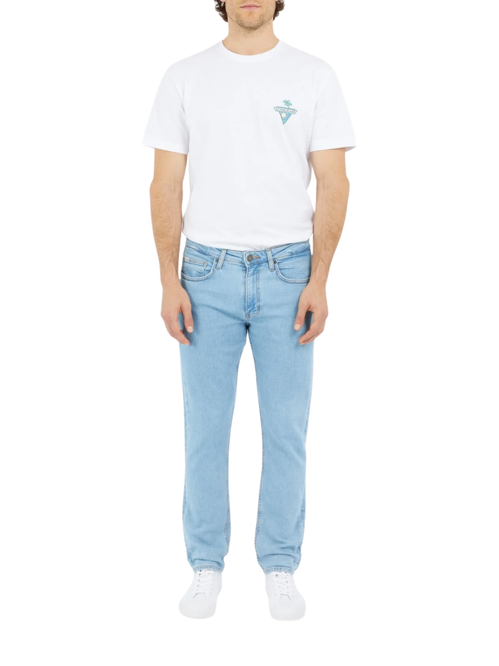 Jeans cinque tasche Guess azzurro - Image 2