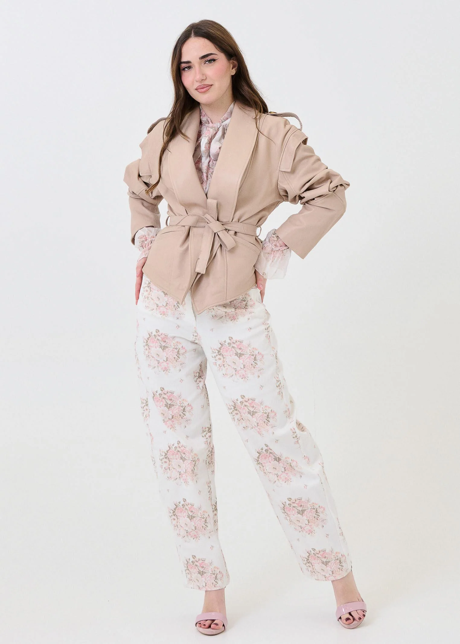 Jeans floreale Vicolo bianco - Image 4