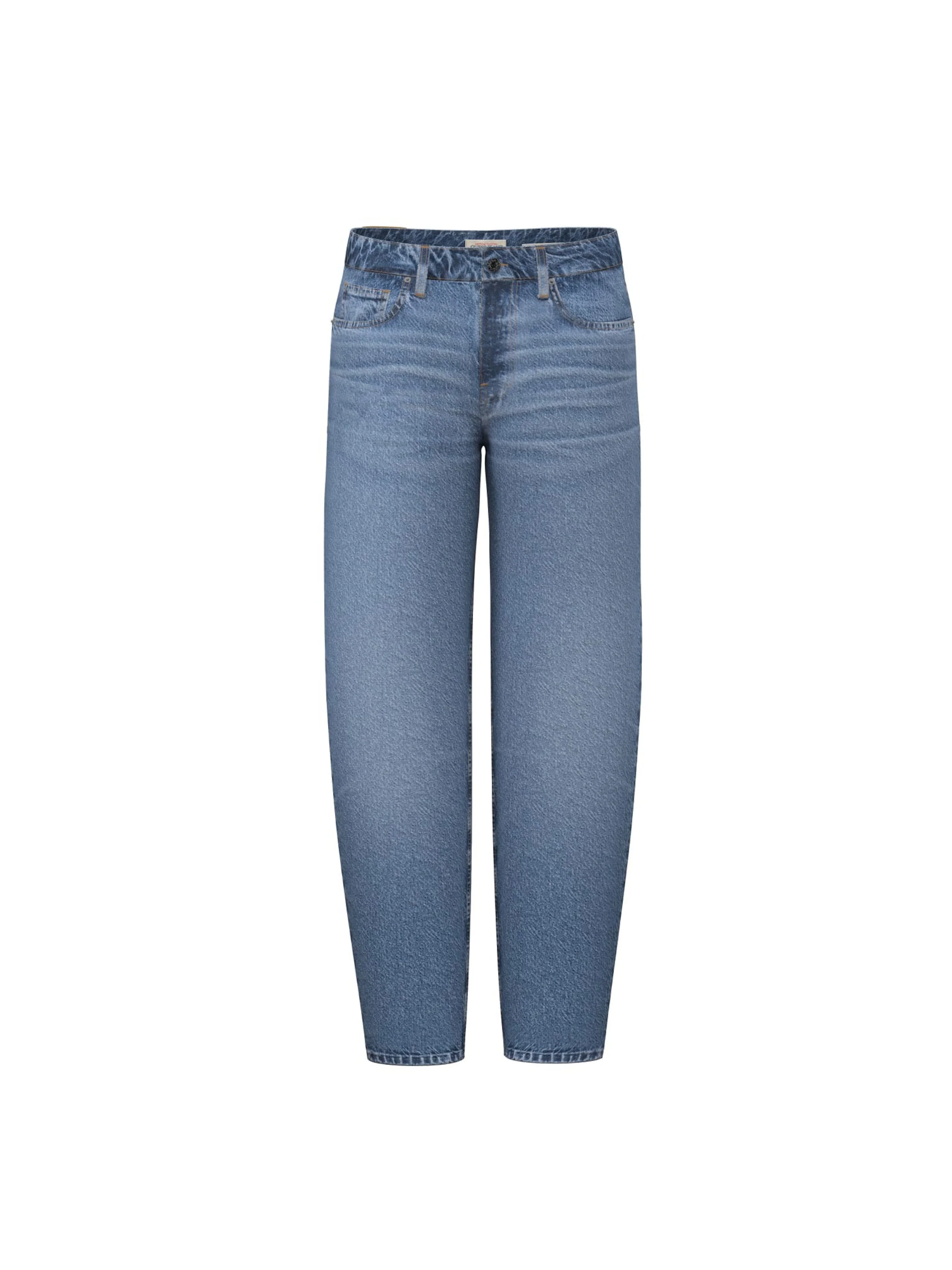 Jeans Guess blu con logo triangolare posteriore