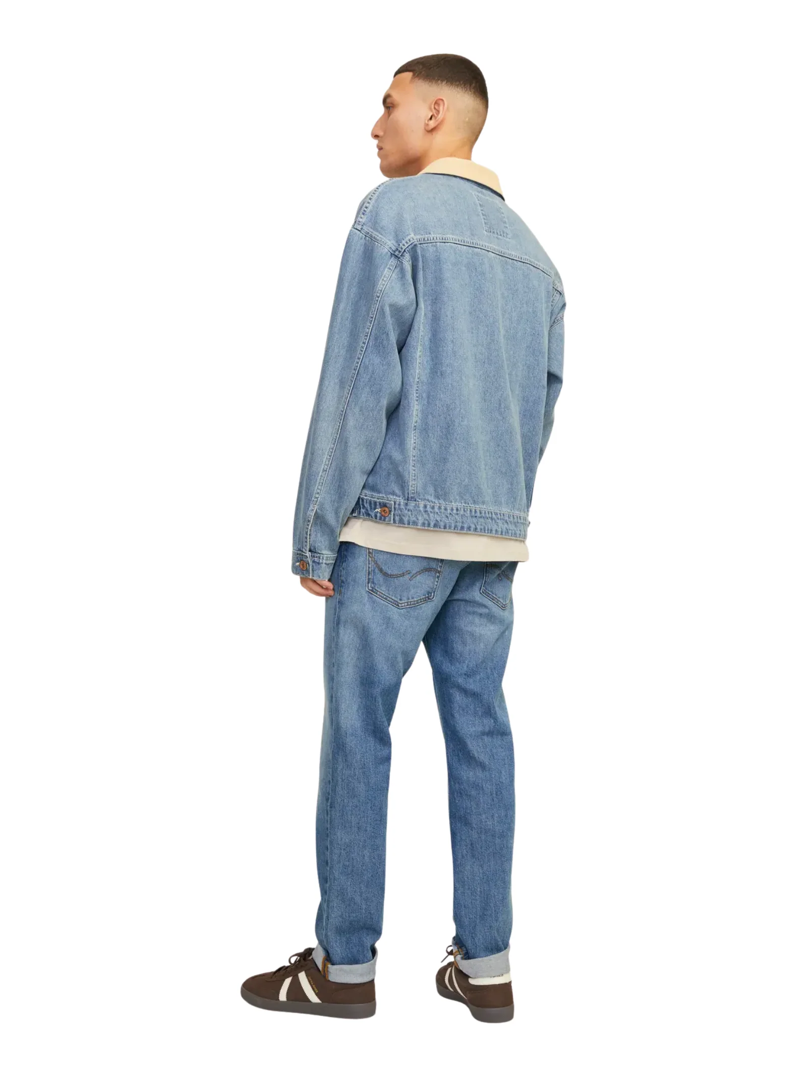 Jeans Jack & Jones blu con risvolto - Image 3