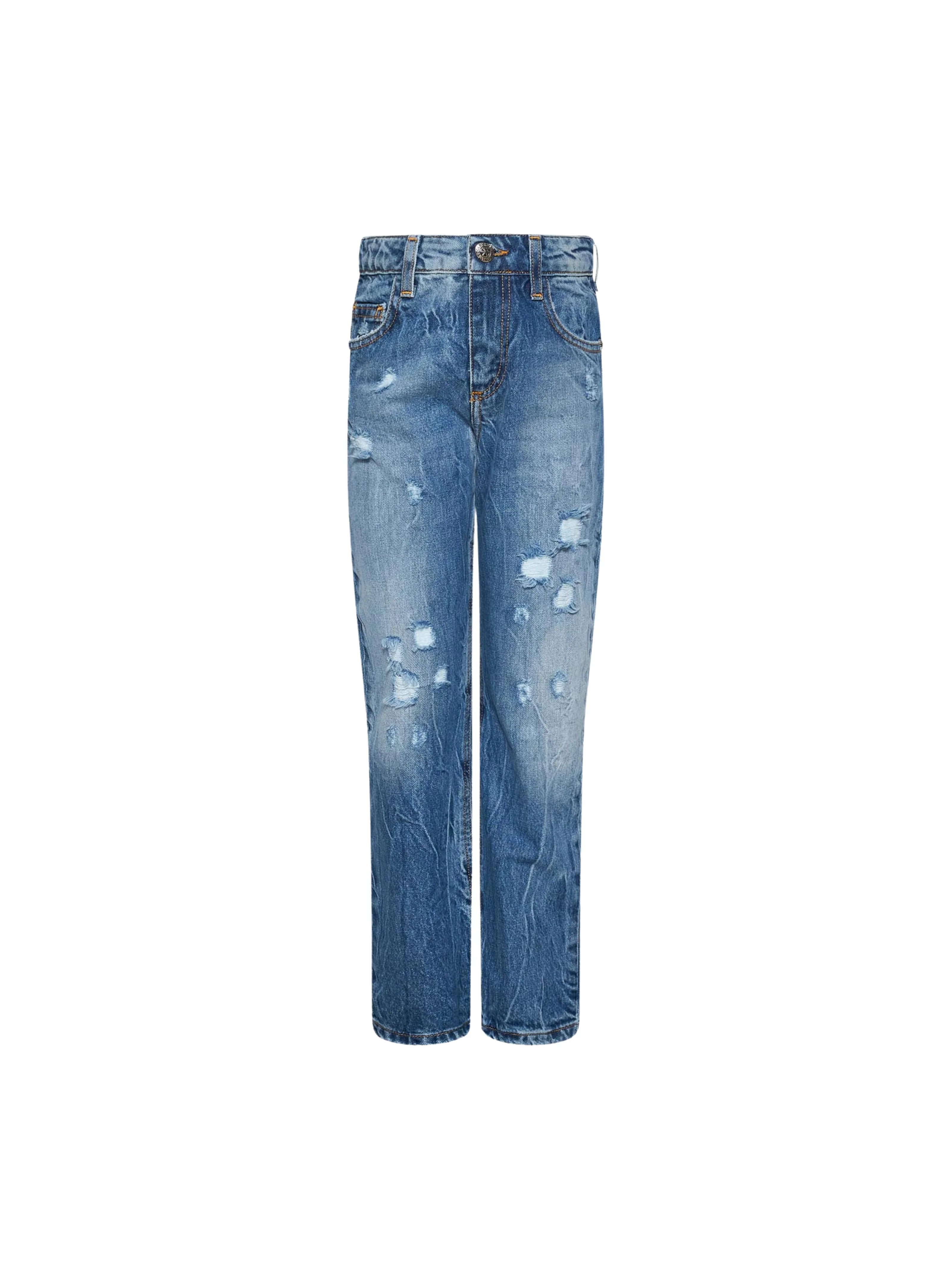 Jeans John Richmond blu con stampa RICH posteriore